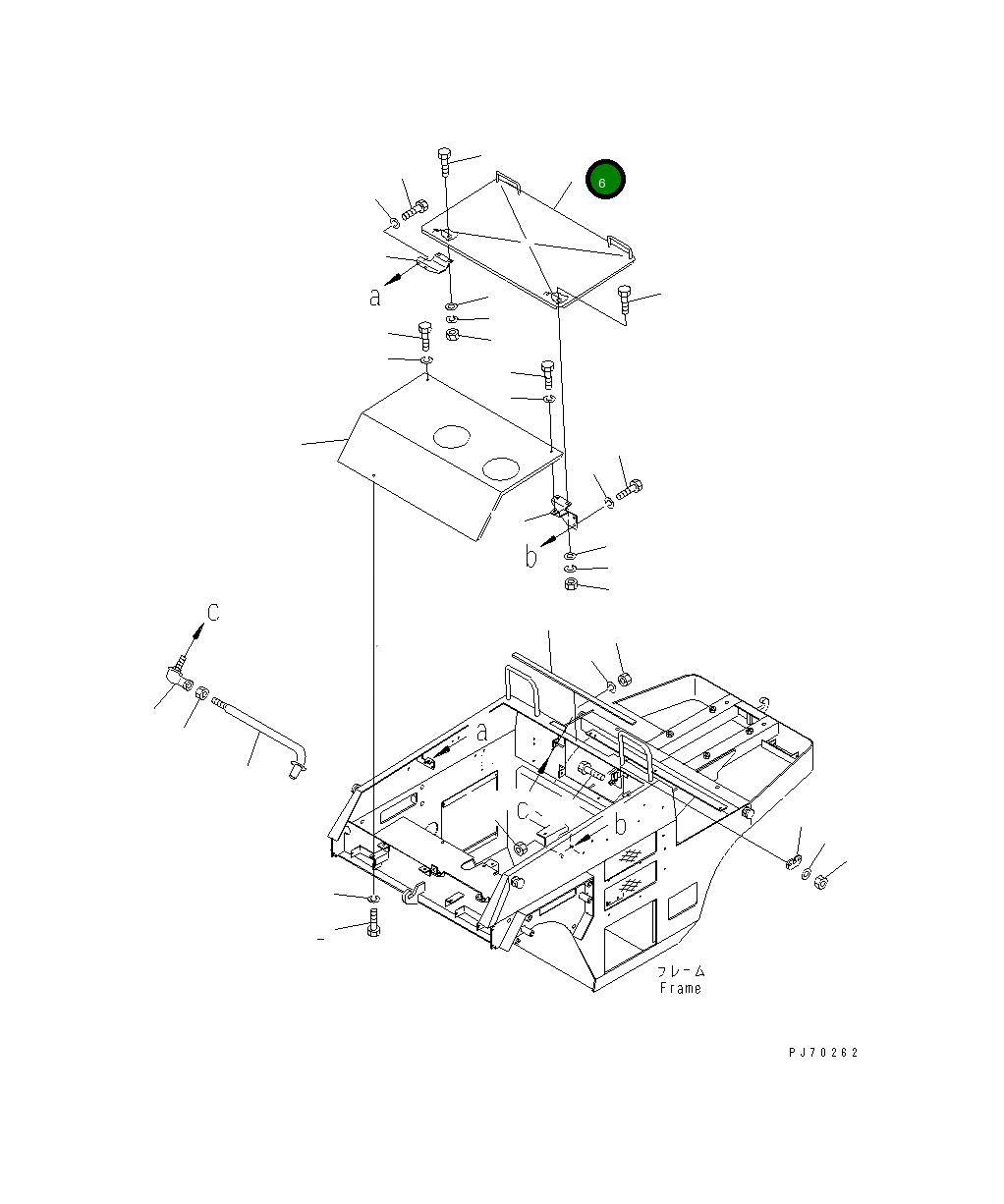 Крышка 266-10-76500  Komatsu