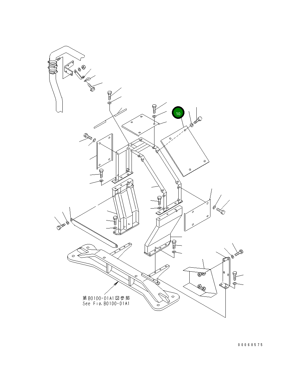 Крышка 42C-Z89-3740 Komatsu