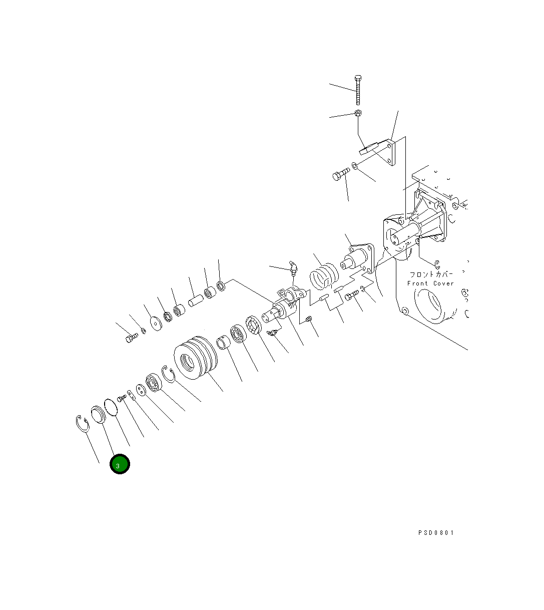 Крышка 6162-63-3450  Komatsu