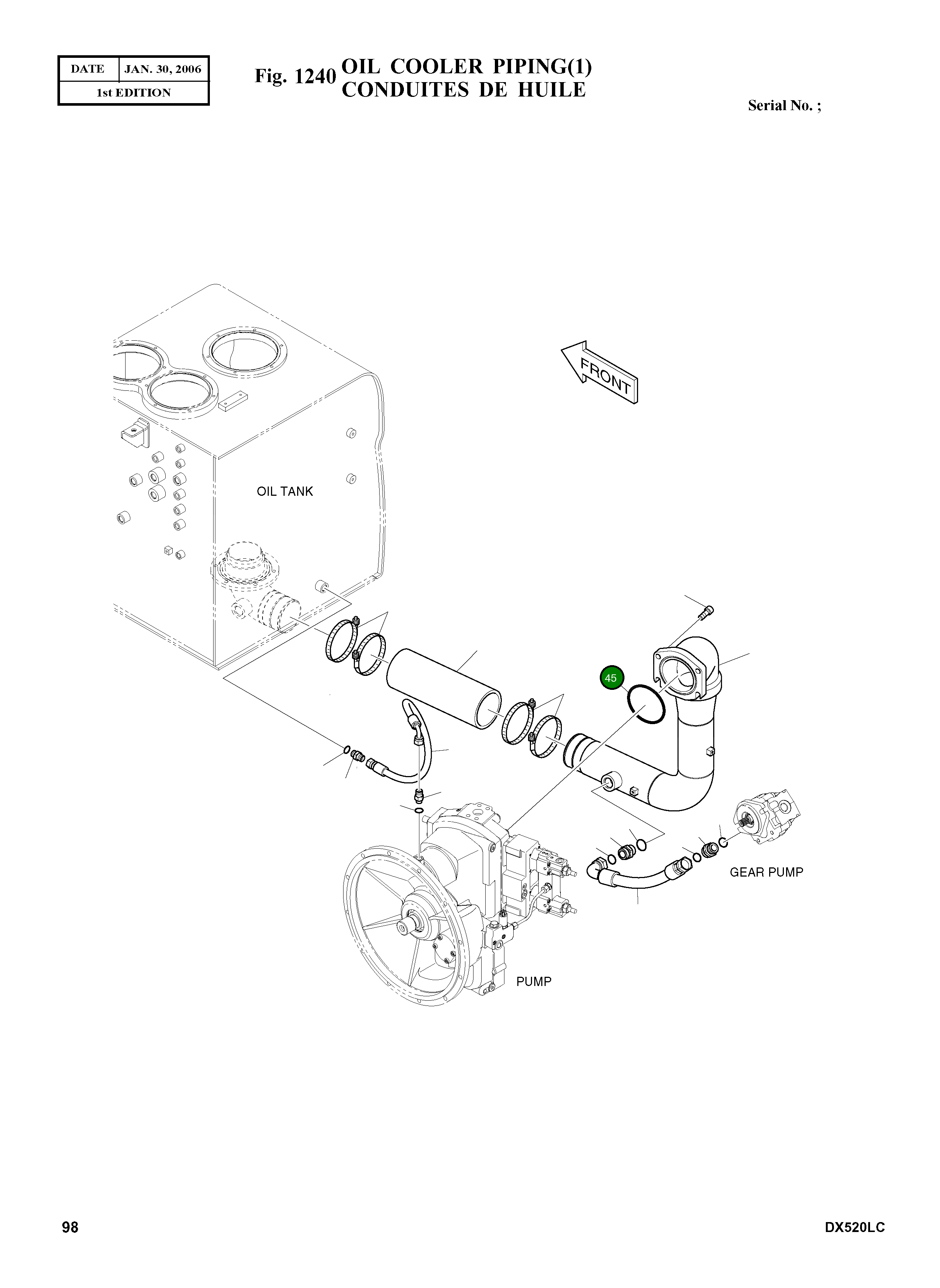 Кольцо уплотнительное (O-Ring) 2180-1026D35 Komatsu