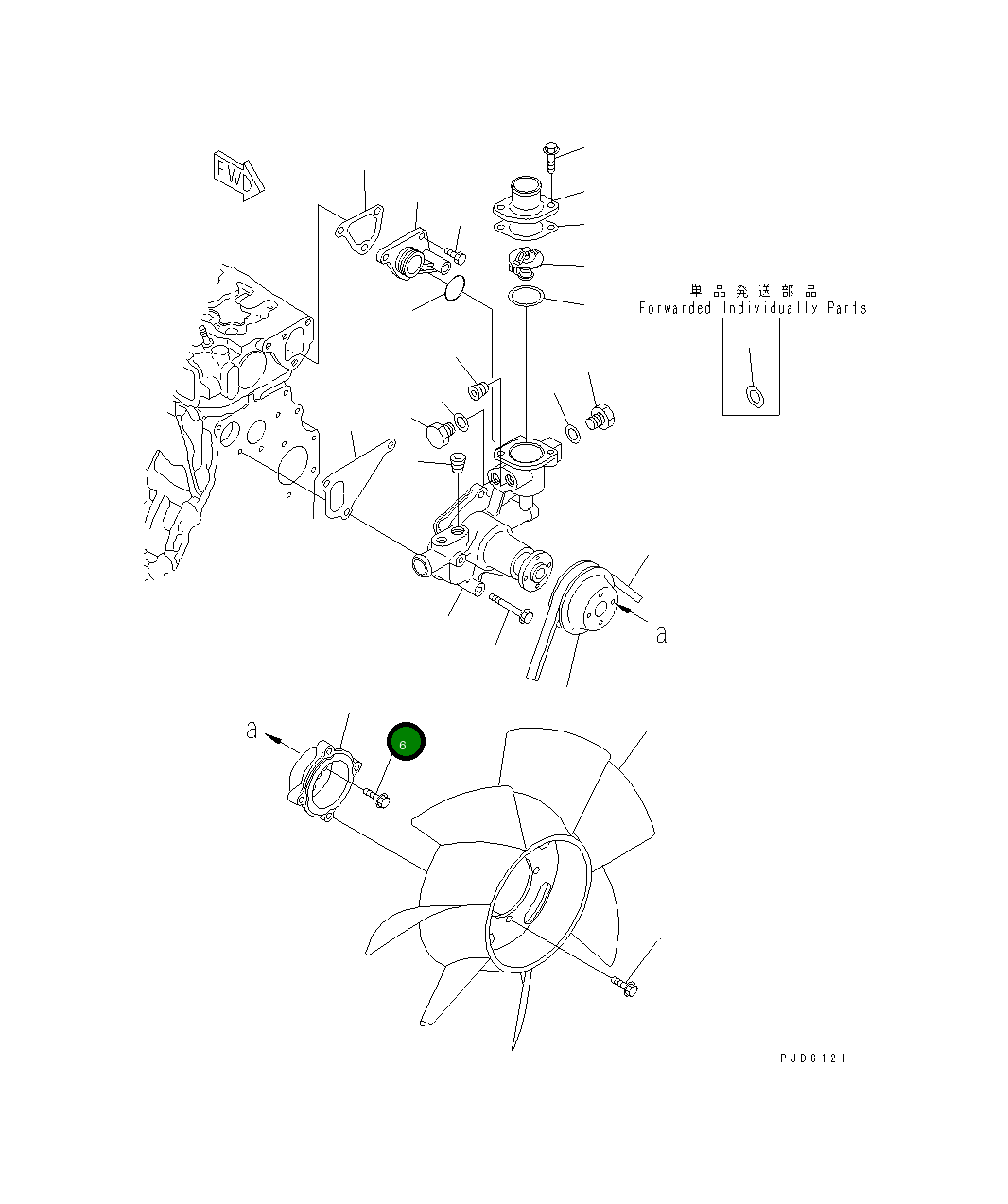 Болт 456-744  Komatsu
