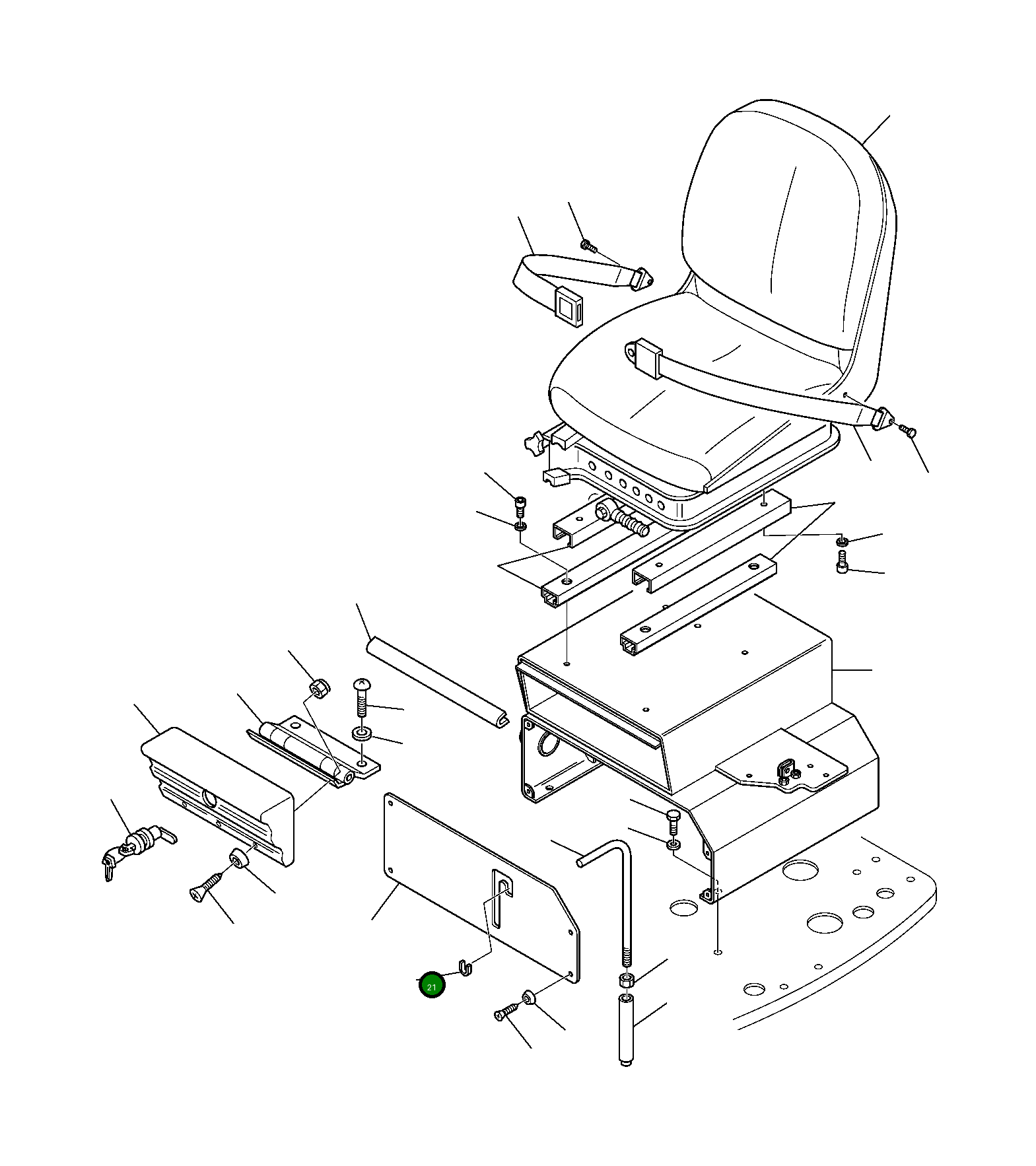 Крышка 3F1042691 Komatsu