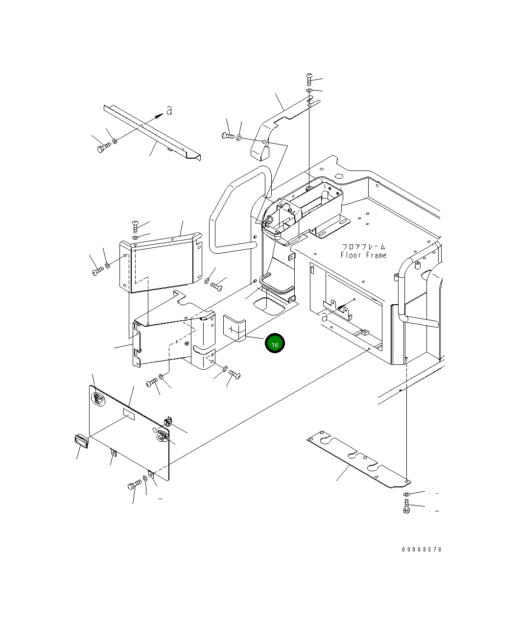 Крышка 22F-972-3350  Komatsu