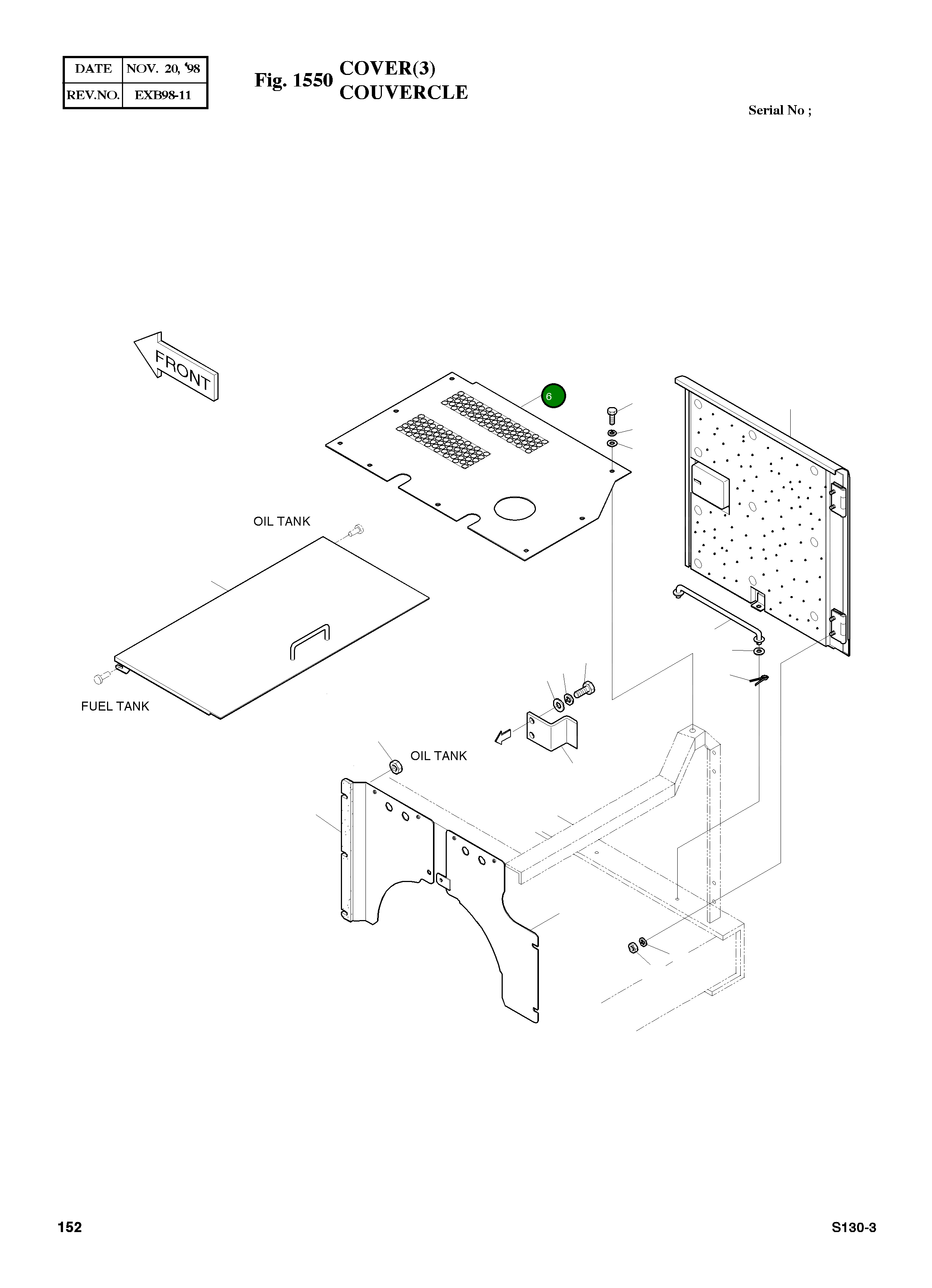 Крышка 2621-2957C Komatsu