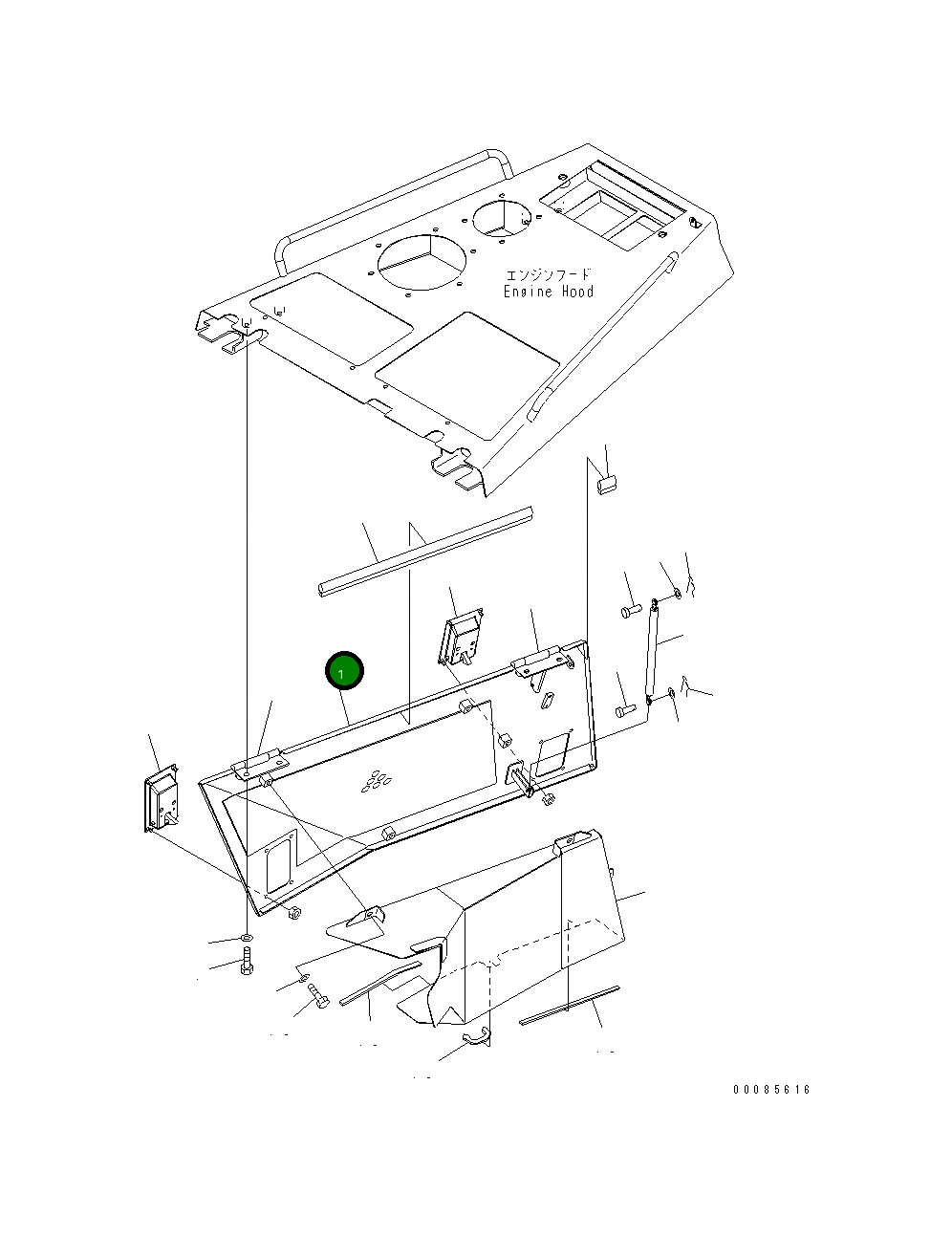 Крышка 154-54-77491 Komatsu
