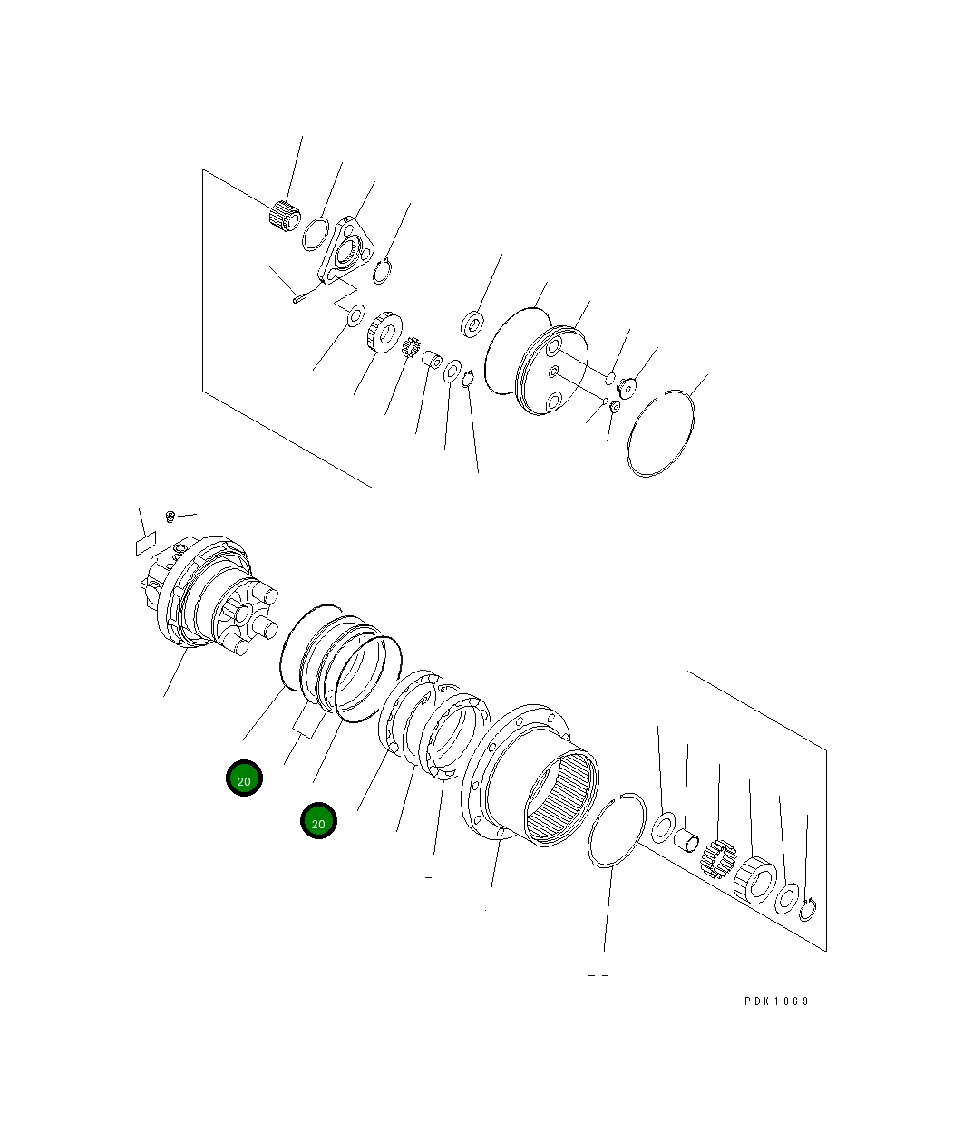 Кольцо уплотнительное (O-Ring) FU100-27-11330 Komatsu