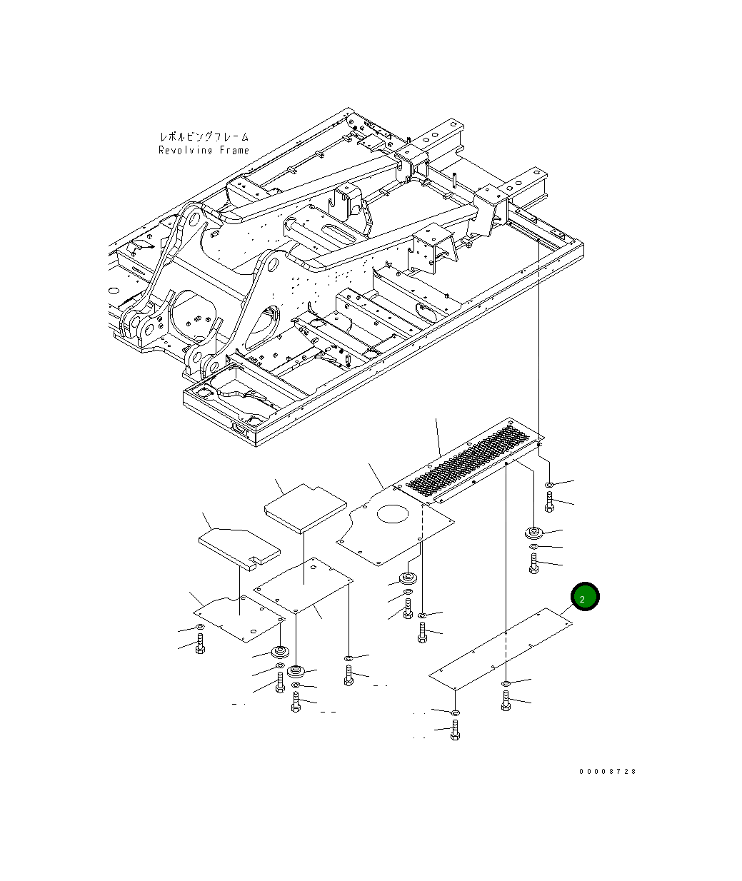 Крышка 21M-54-13171  Komatsu