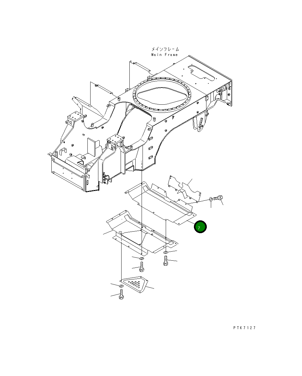 Крышка 21J-54-11847 Komatsu