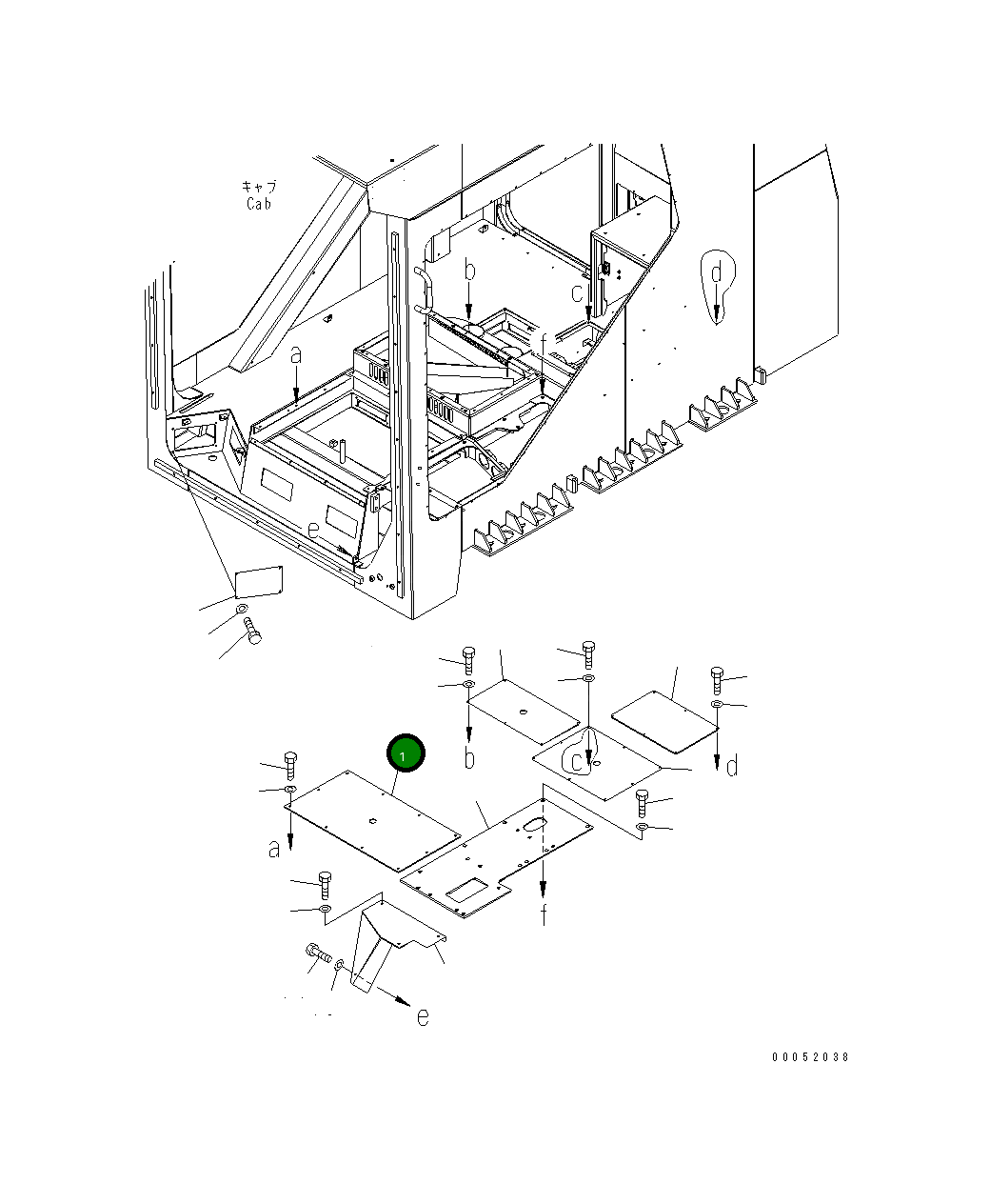 Крышка 21T-54-35231 Komatsu