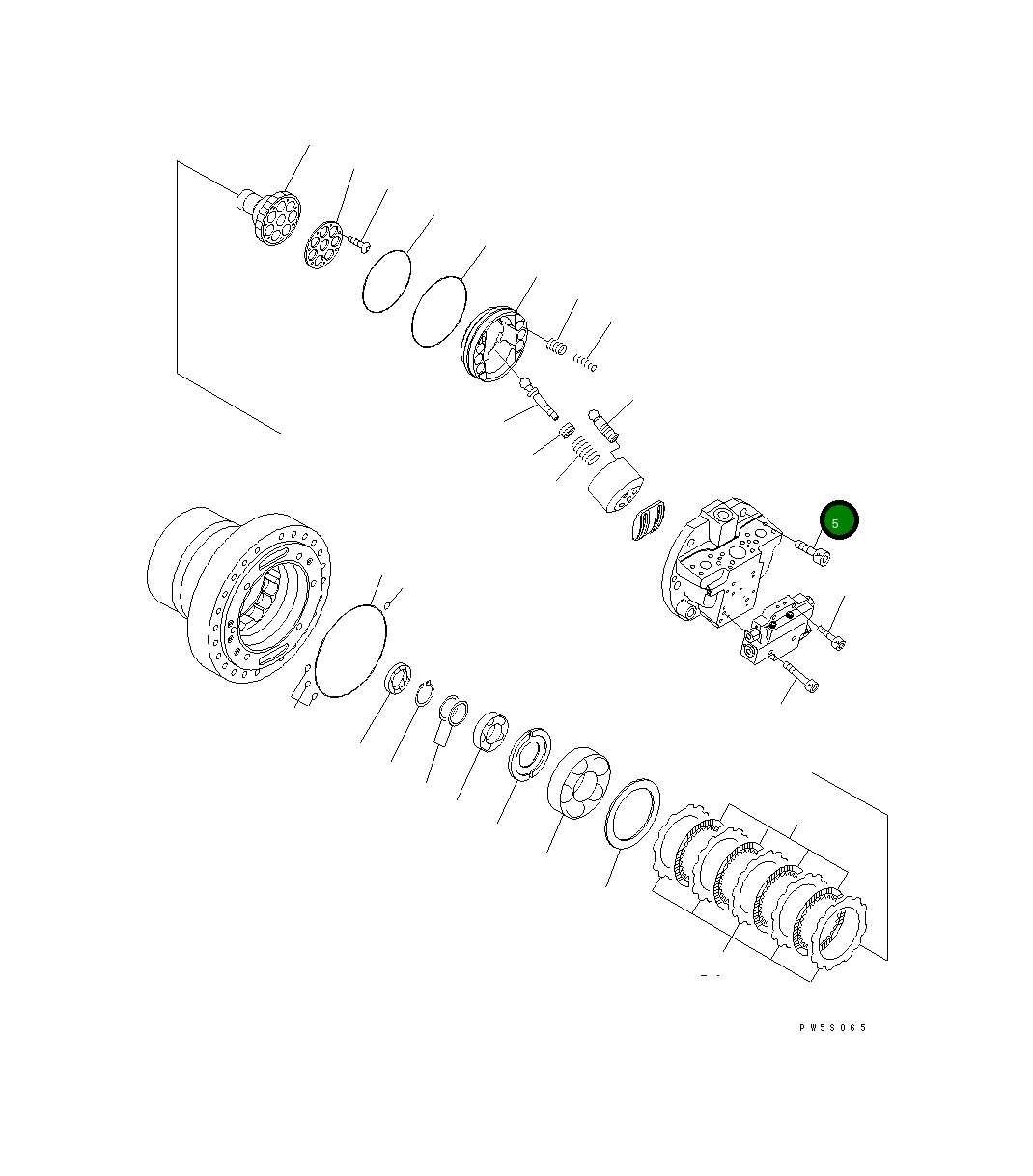 Болт 01252-61850 Komatsu