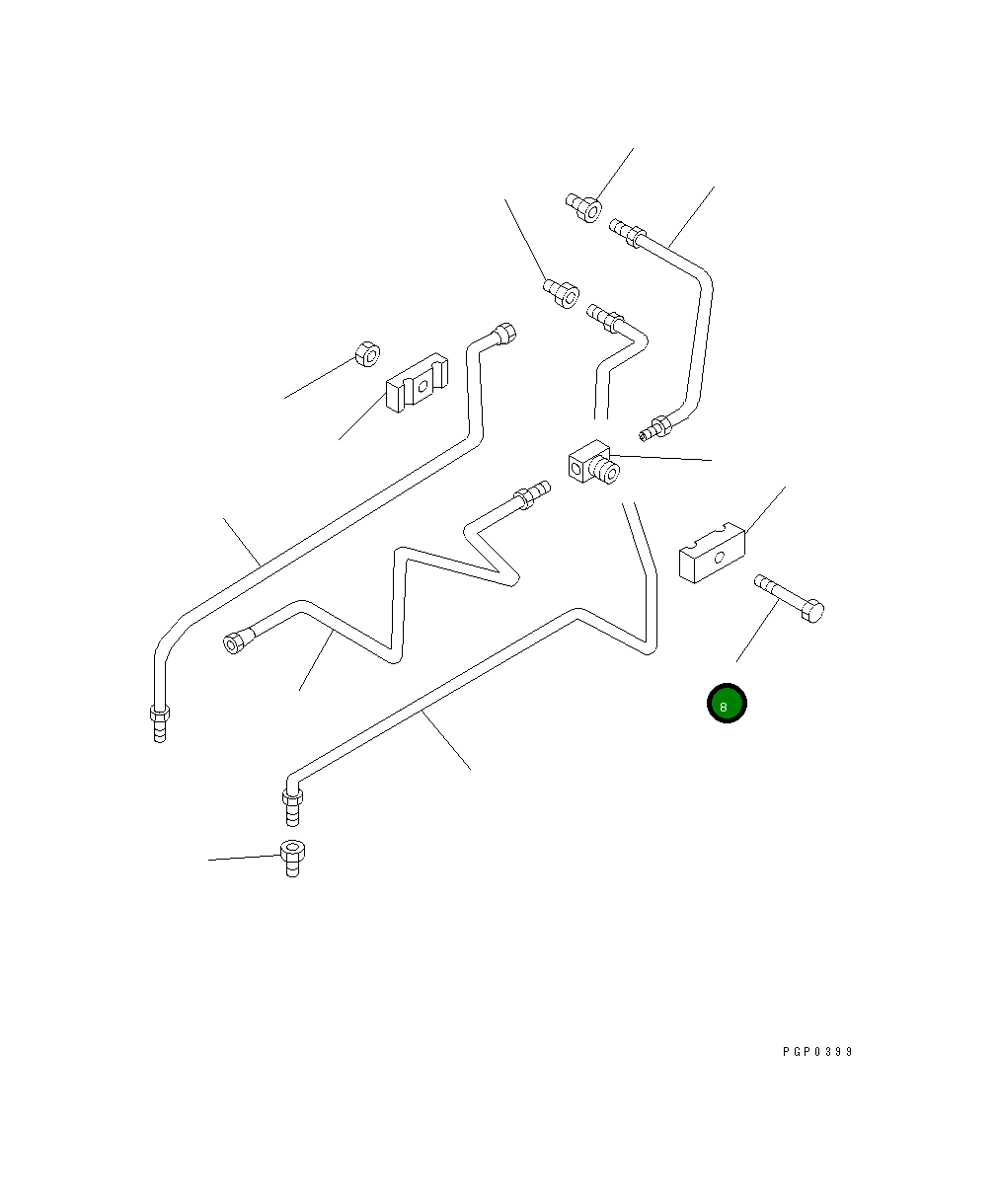 Болт CU3900619 Komatsu
