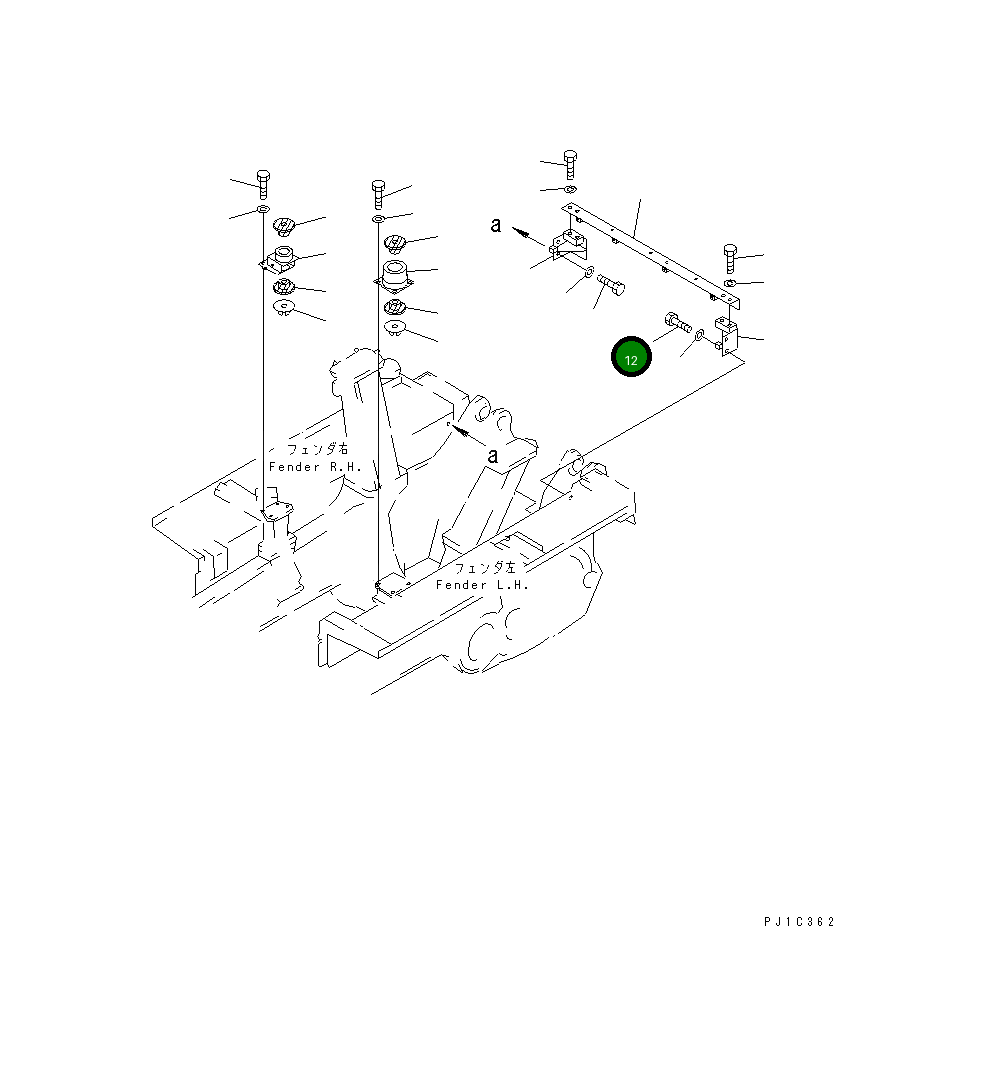 Болт 01010-82450 Komatsu