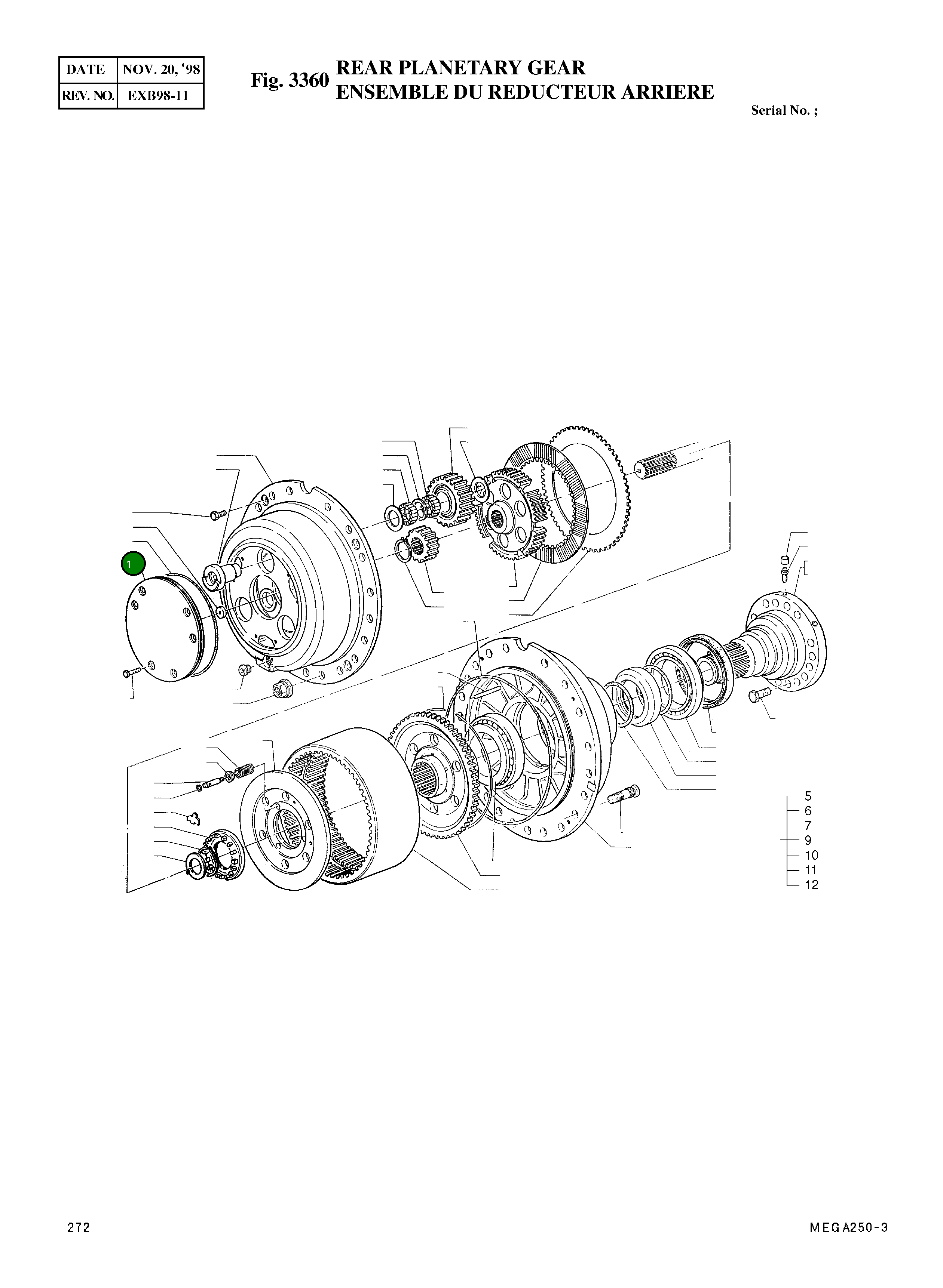 Крышка 3130743 Komatsu
