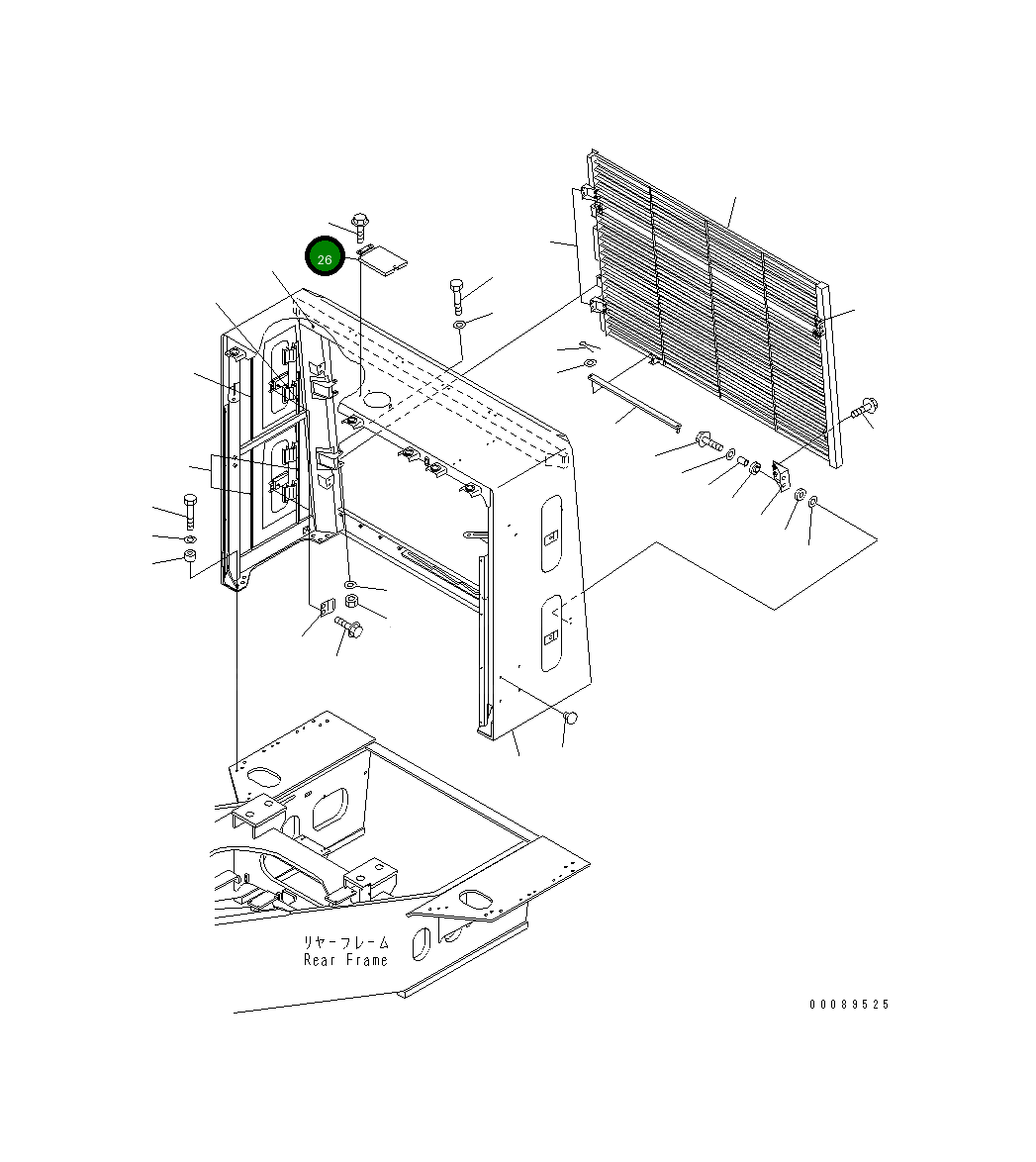 Крышка 42C-54-13333 Komatsu