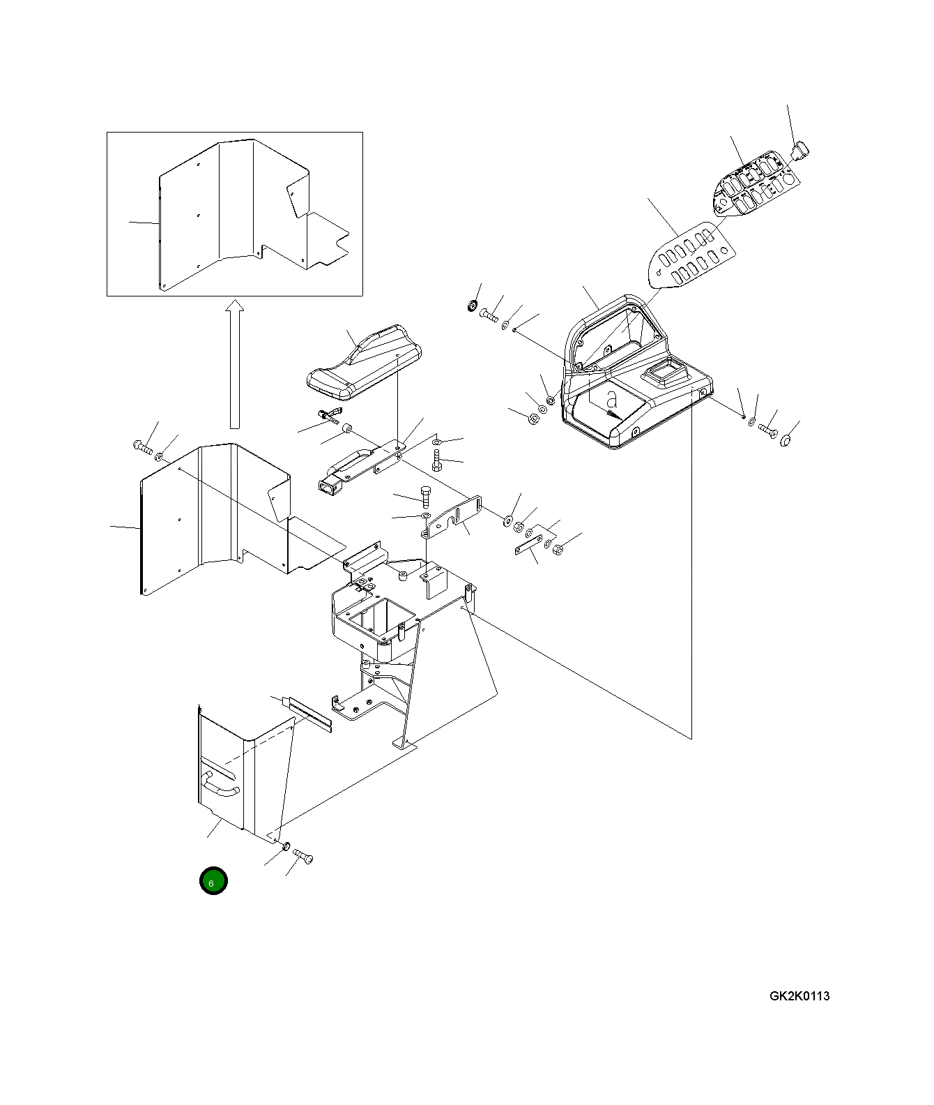 Крышка 425-43-38422  Komatsu