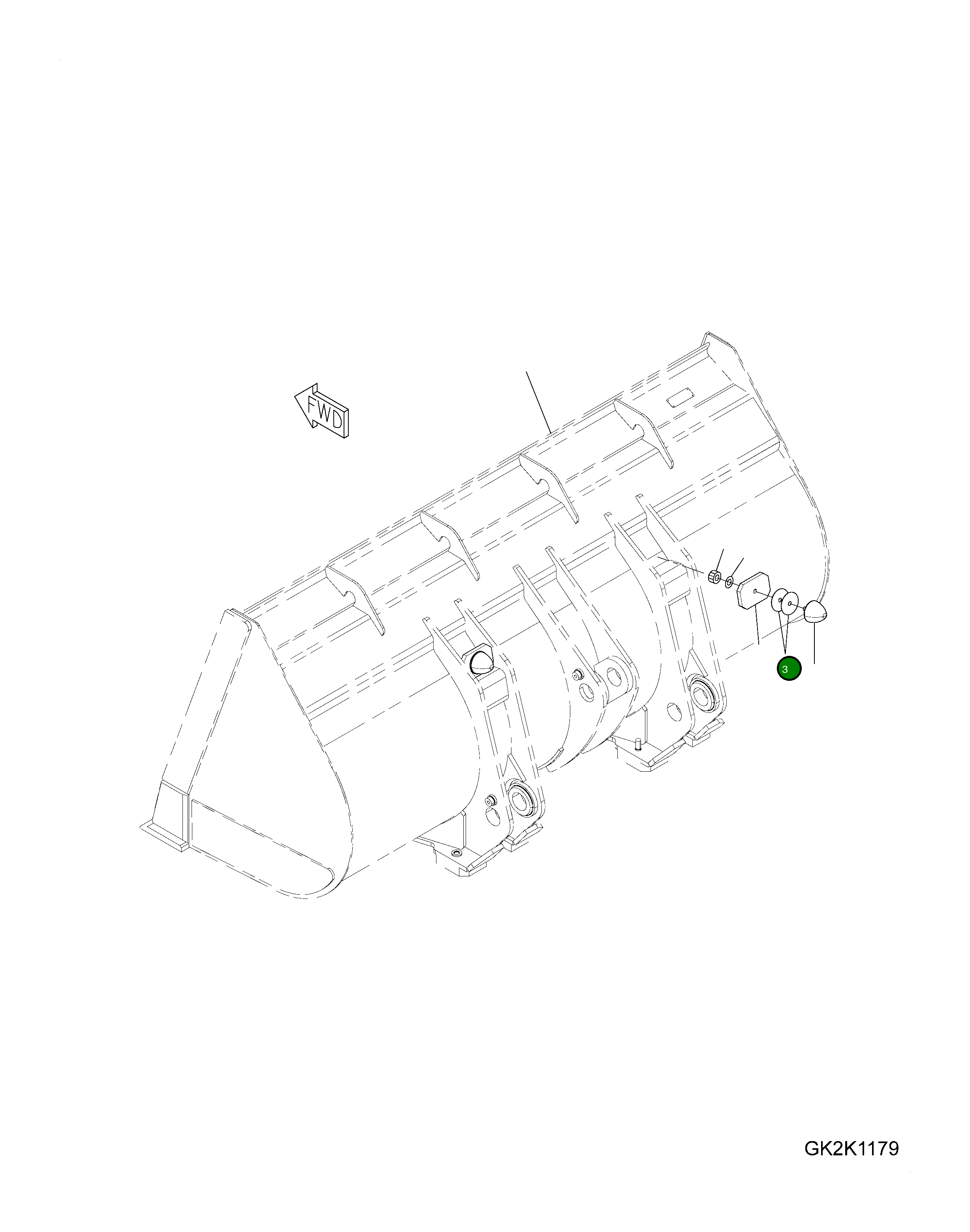 Кольцо 424-74-H2440 Komatsu