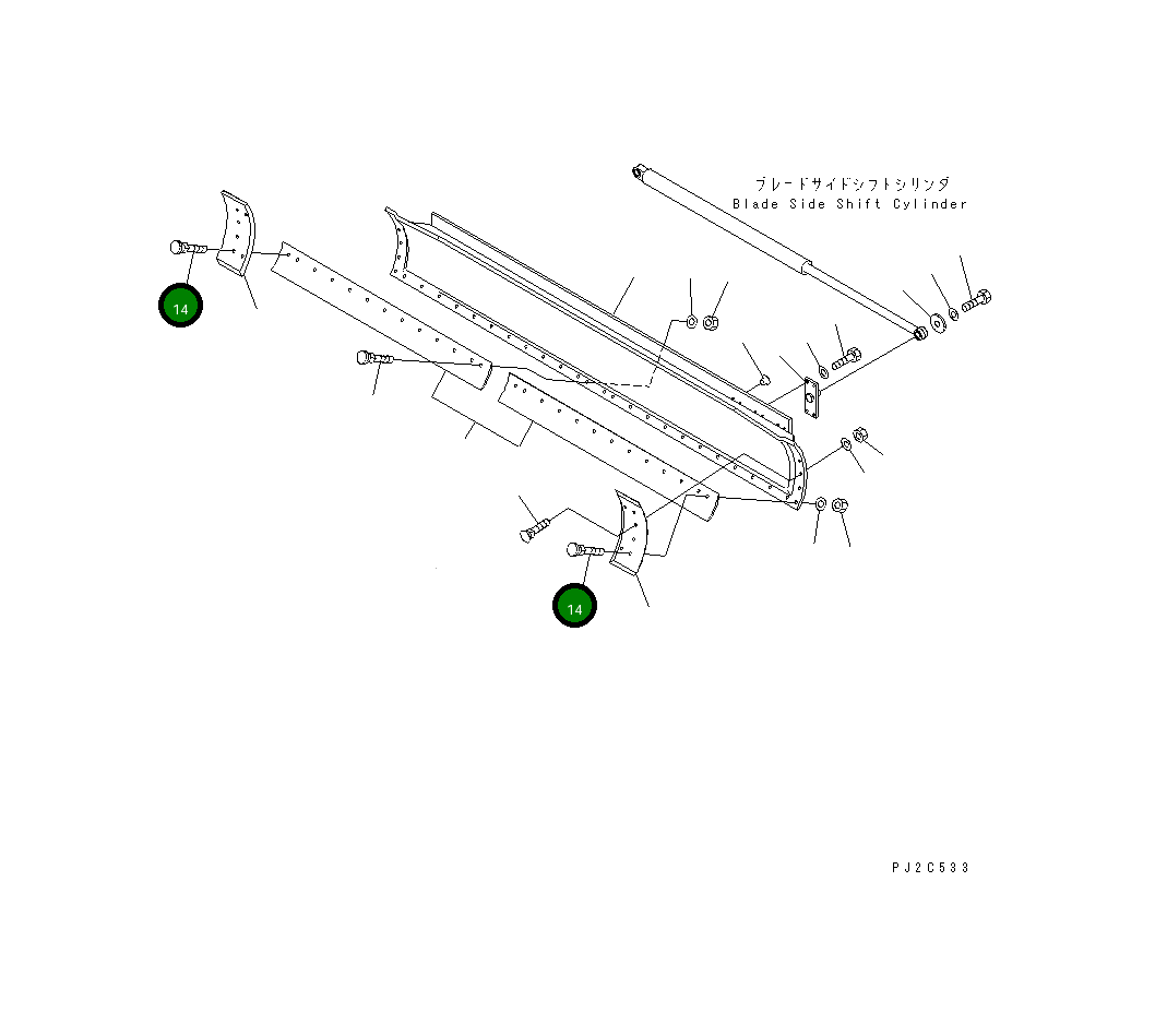 Болт 232-70-12460 Komatsu
