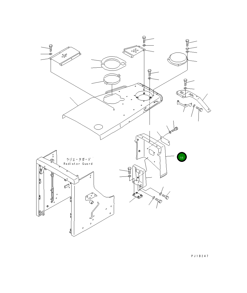 Крышка 176-54-41153  Komatsu