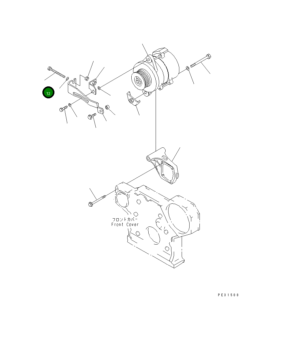 Болт 6150-61-4130 Komatsu