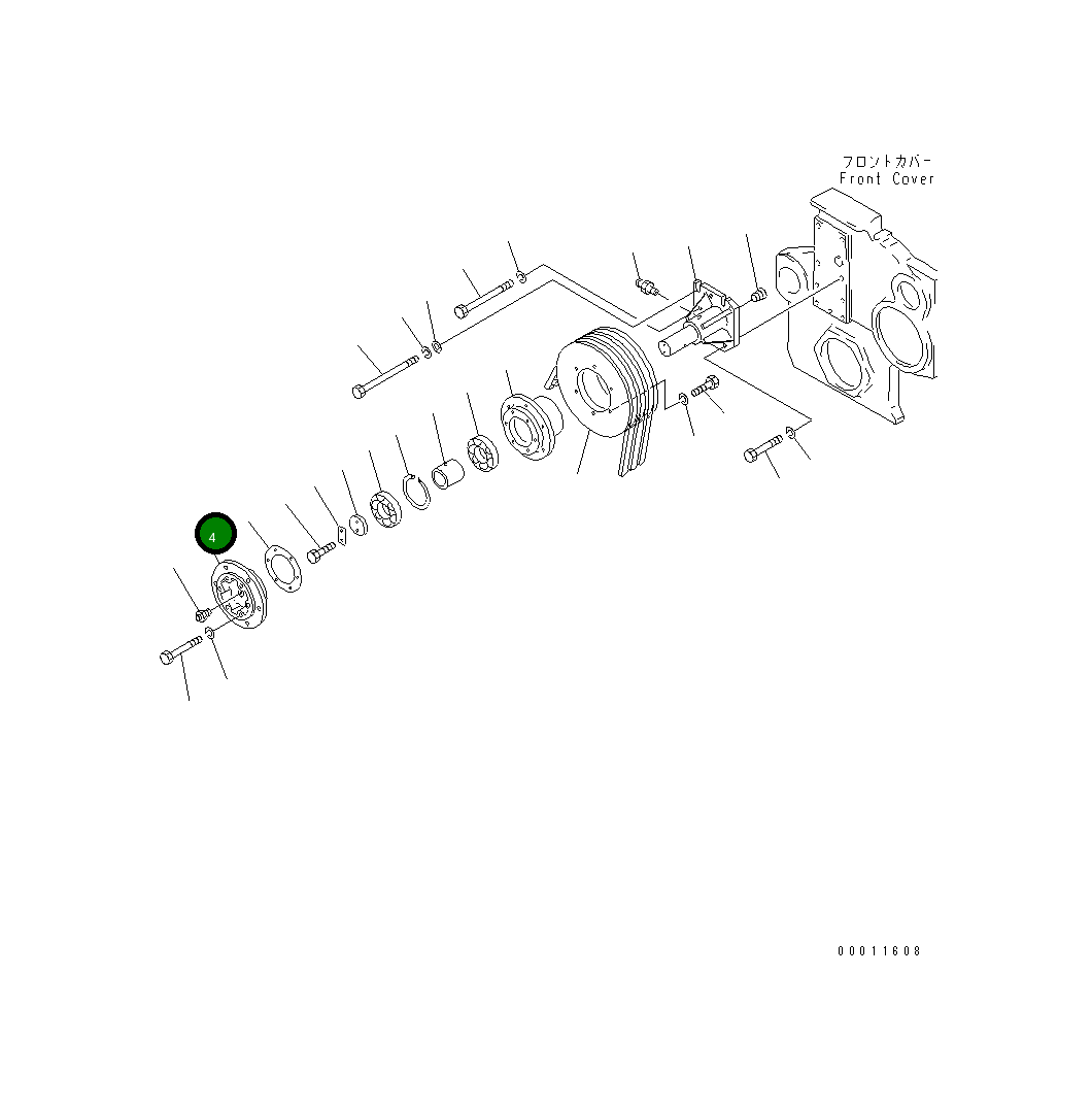 Крышка 6162-63-3390 Komatsu
