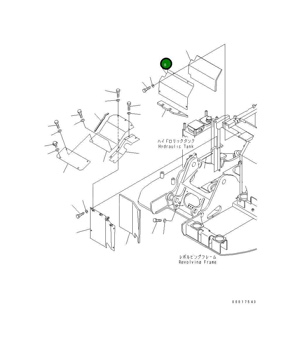 Крышка 22B-54-12611 Komatsu