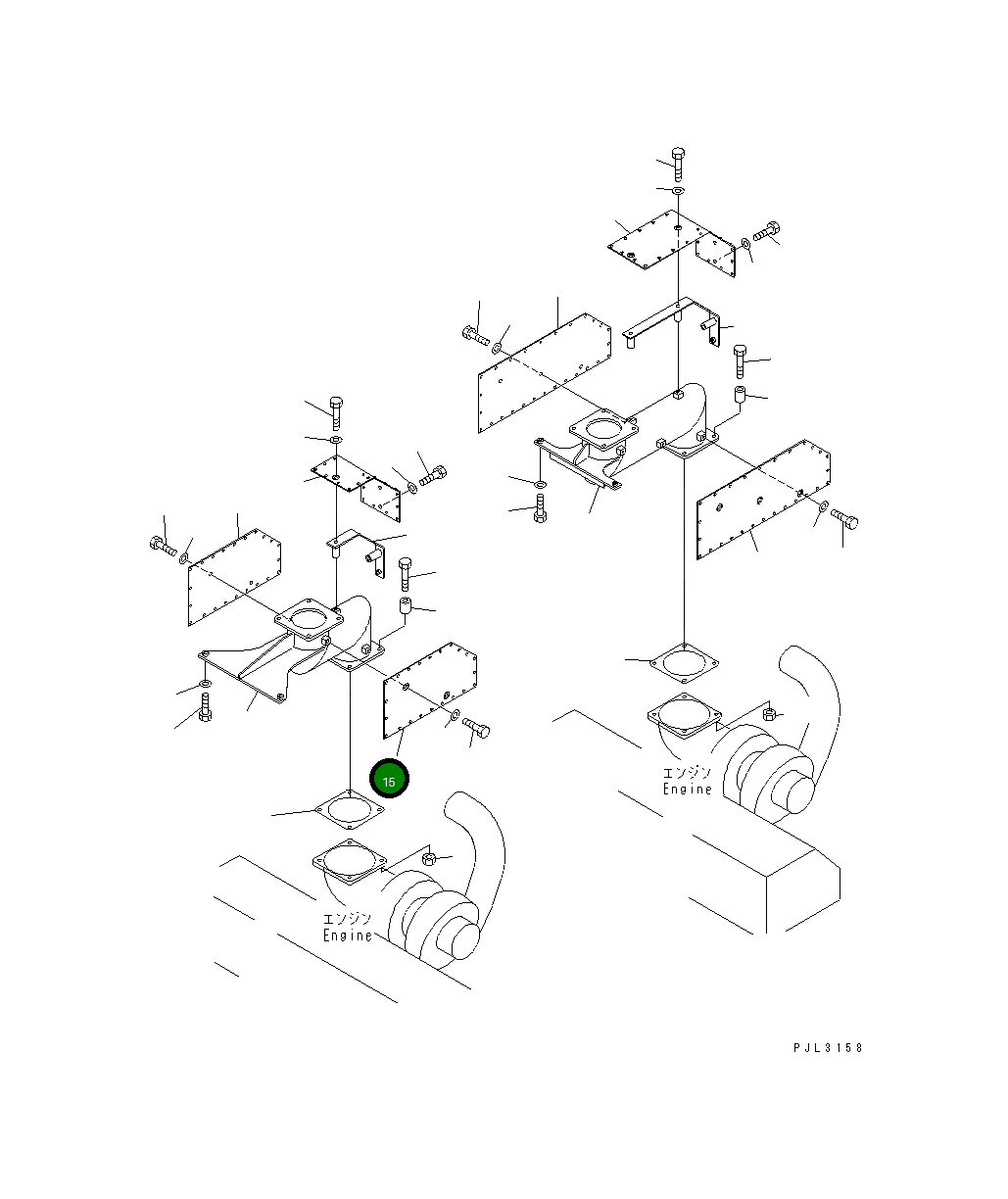 Крышка 21T-01-67220 Komatsu