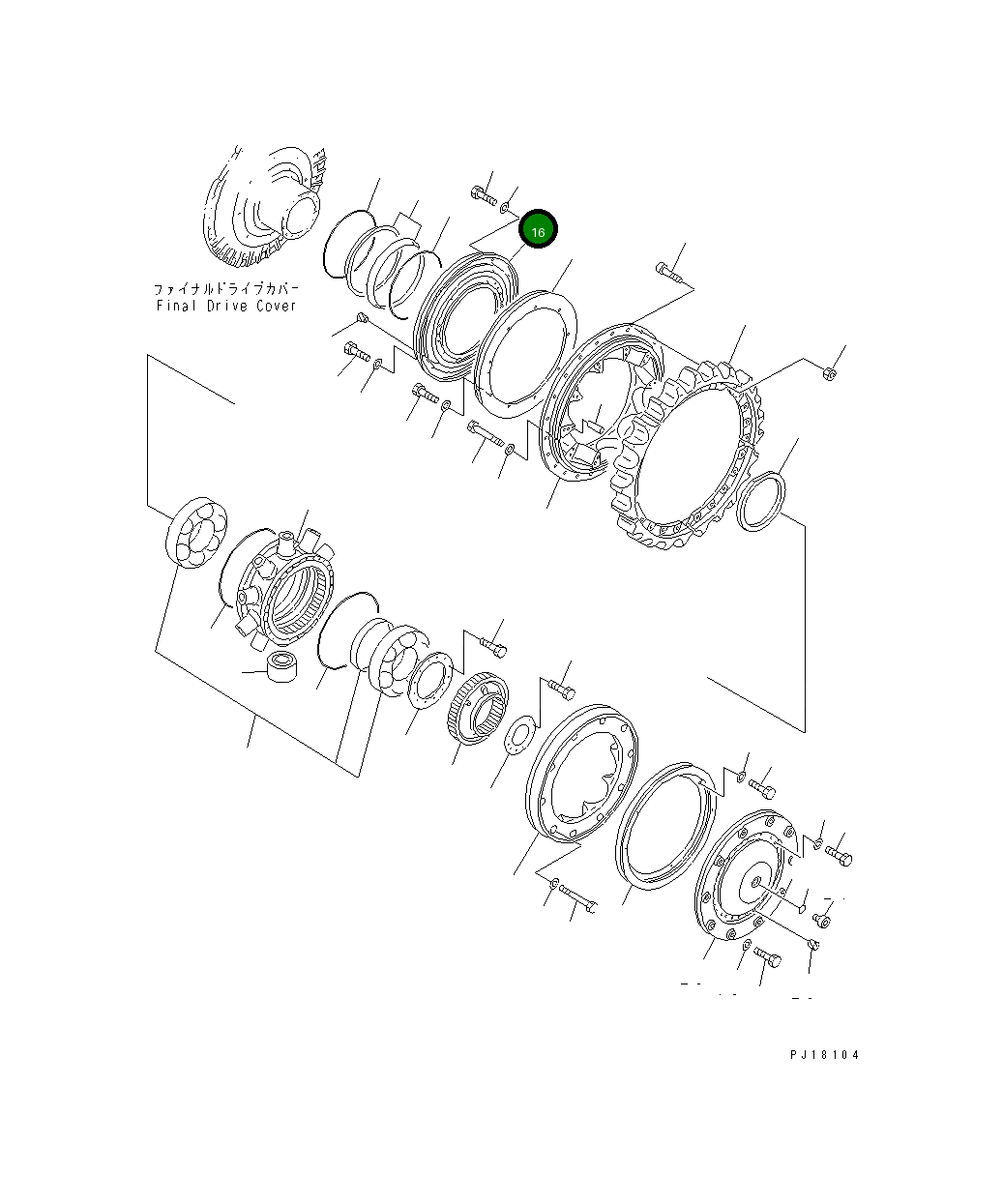 Крышка 17M-27-21540  Komatsu