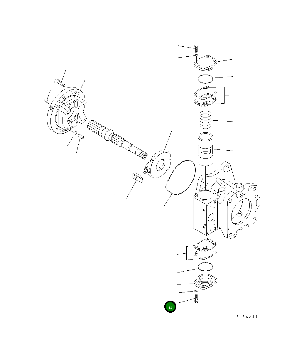 Болт 01016-51035 Komatsu