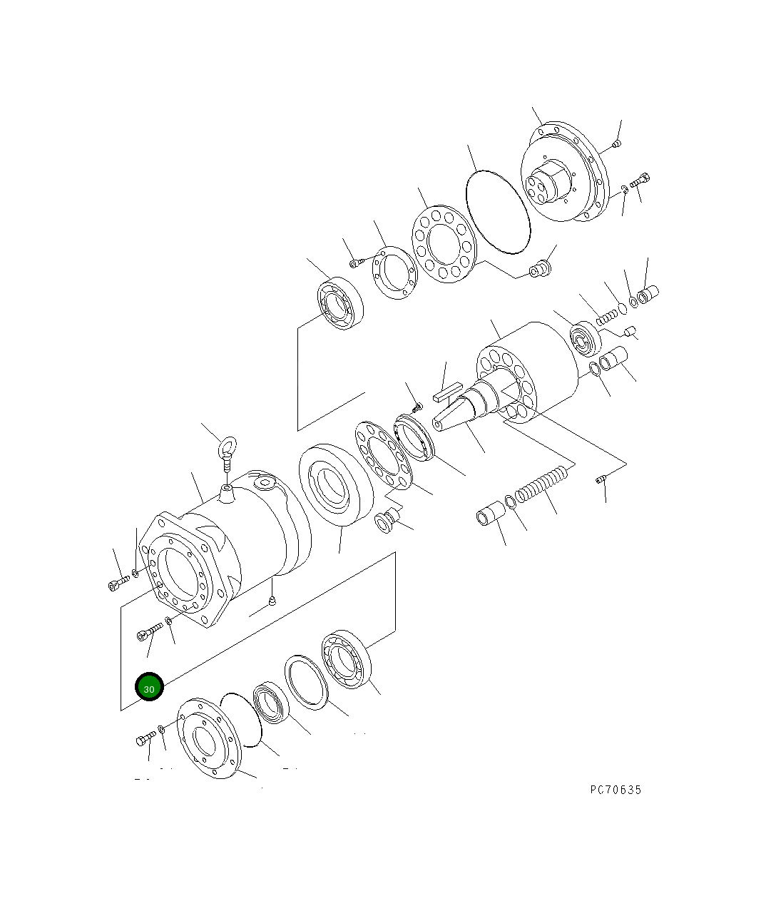 Болт 257-81-34430 Komatsu