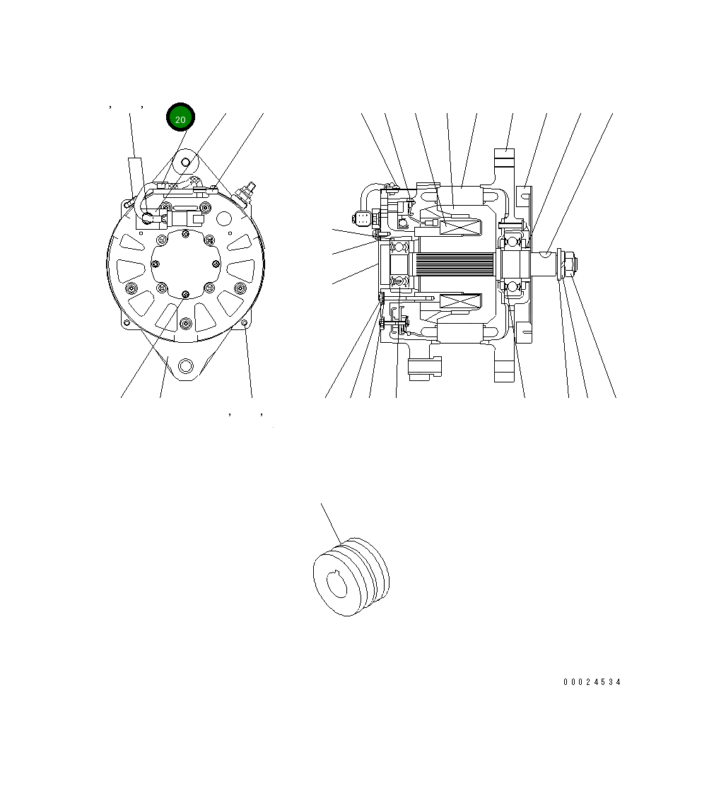 Болт KD0-0160-08162  Komatsu