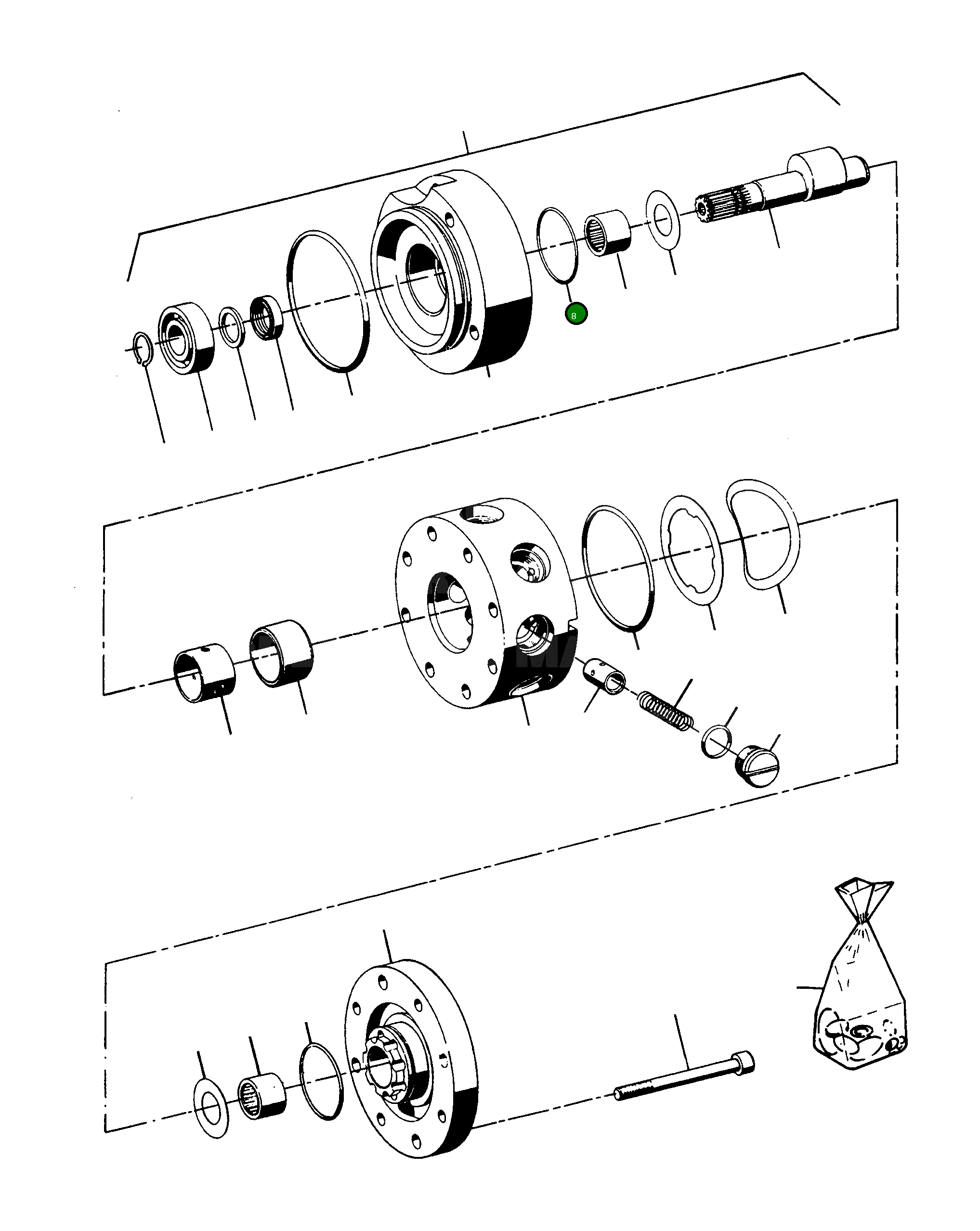 Кольцо уплотнительное (O-Ring) 3069583M8 Komatsu