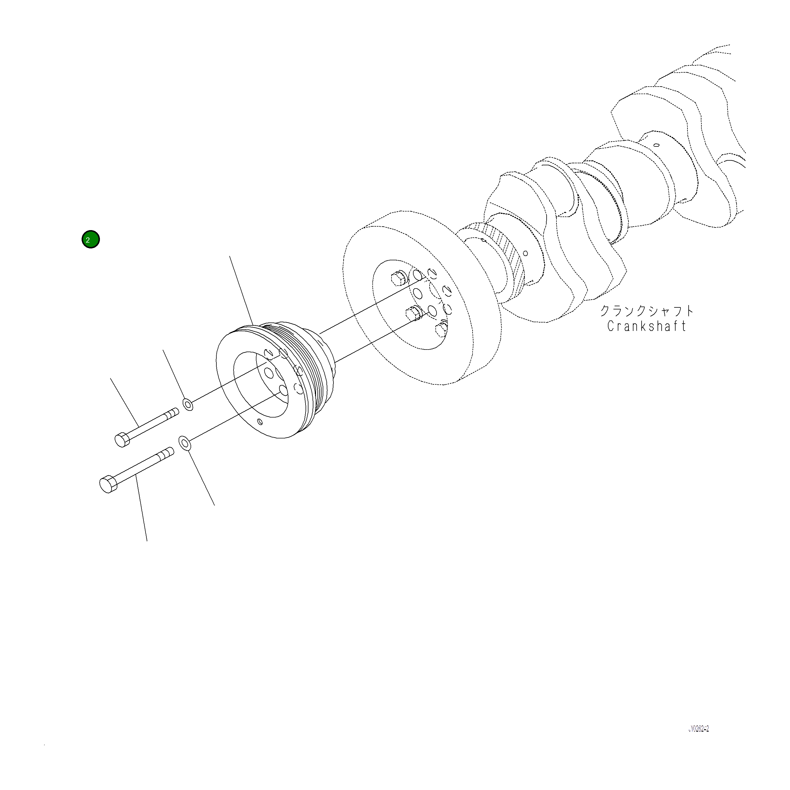 Болт 01051-51625 Komatsu