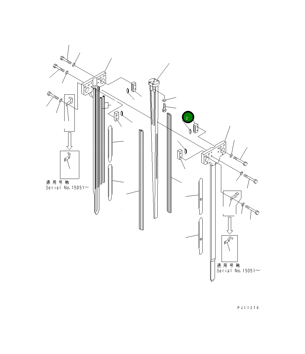 Болт 206-25-45120 Komatsu