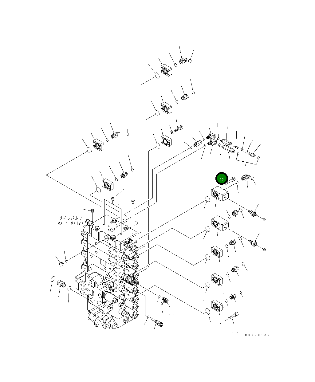 Болт 01252-31055 Komatsu