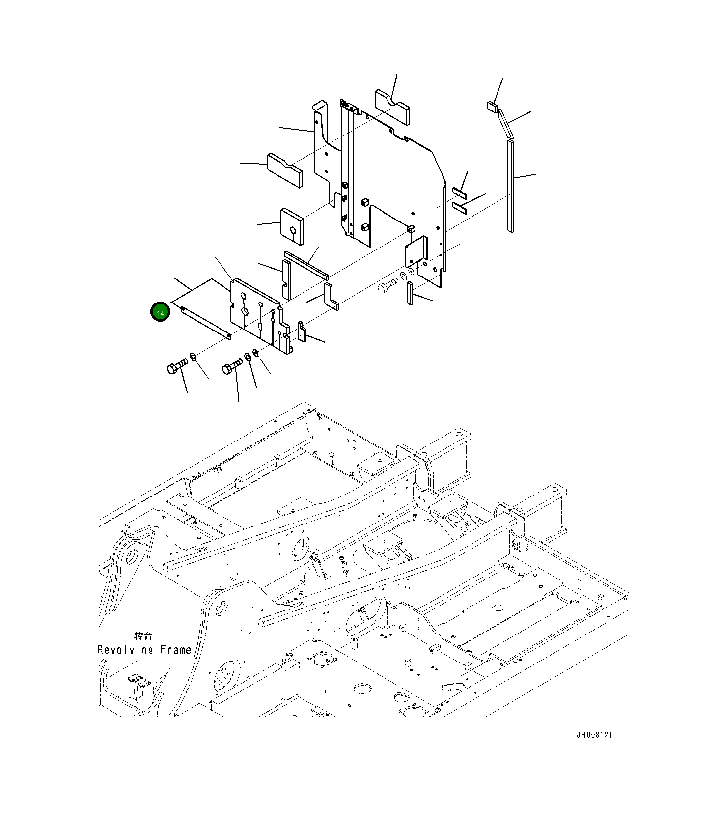 Крышка 205-54-37460 Komatsu