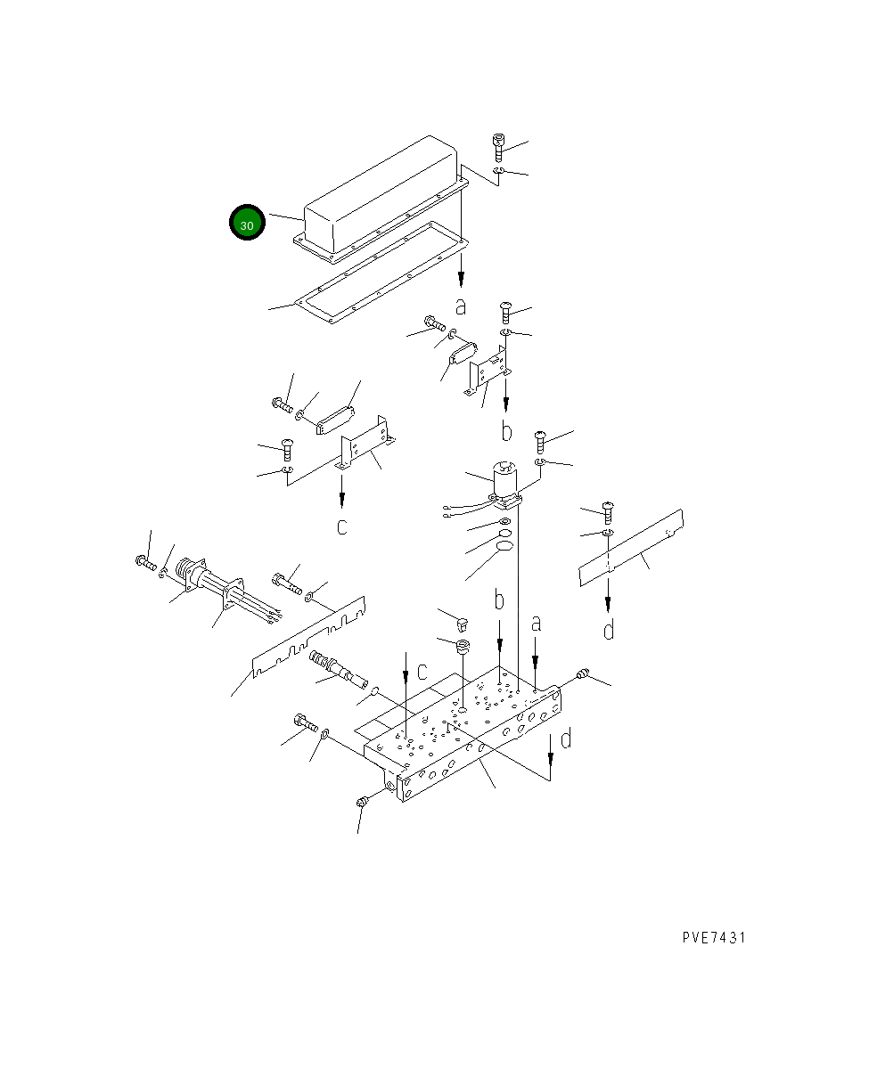 Крышка 195-15-37130 Komatsu