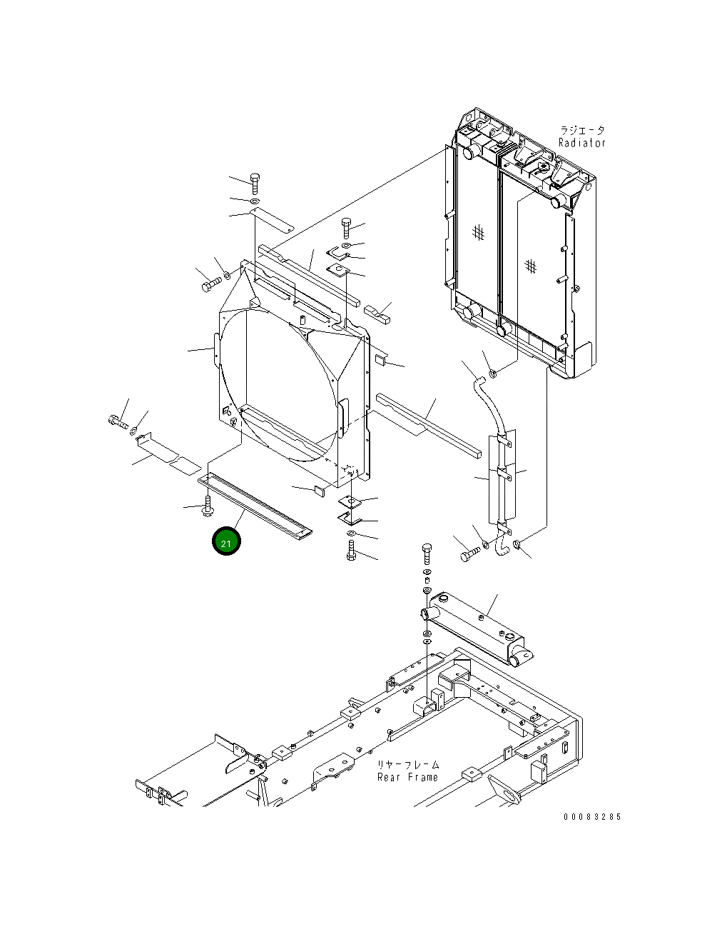 Крышка 23B-03-52110  Komatsu