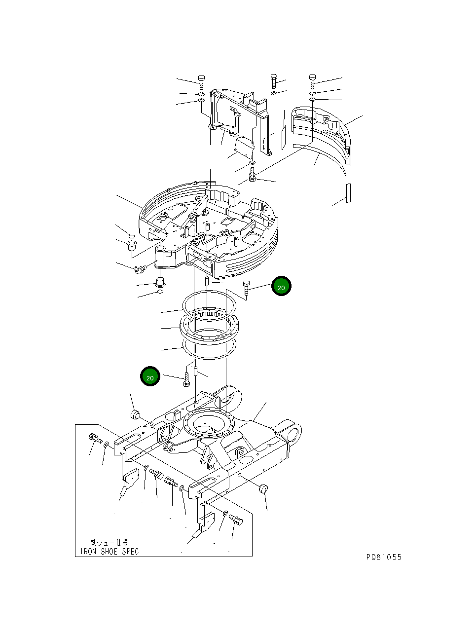 Болт YM172122-57610 Komatsu