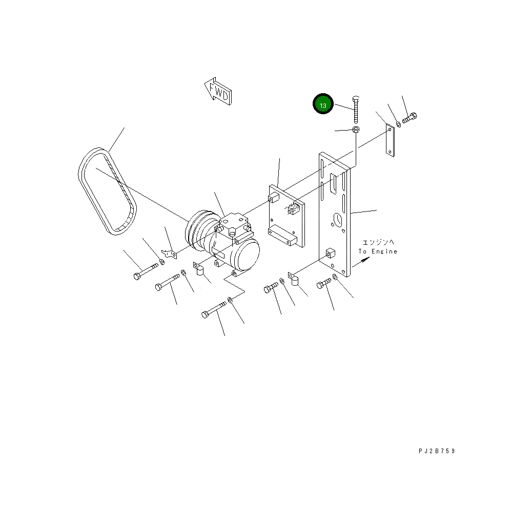 Болт 9151-81-4340  Komatsu