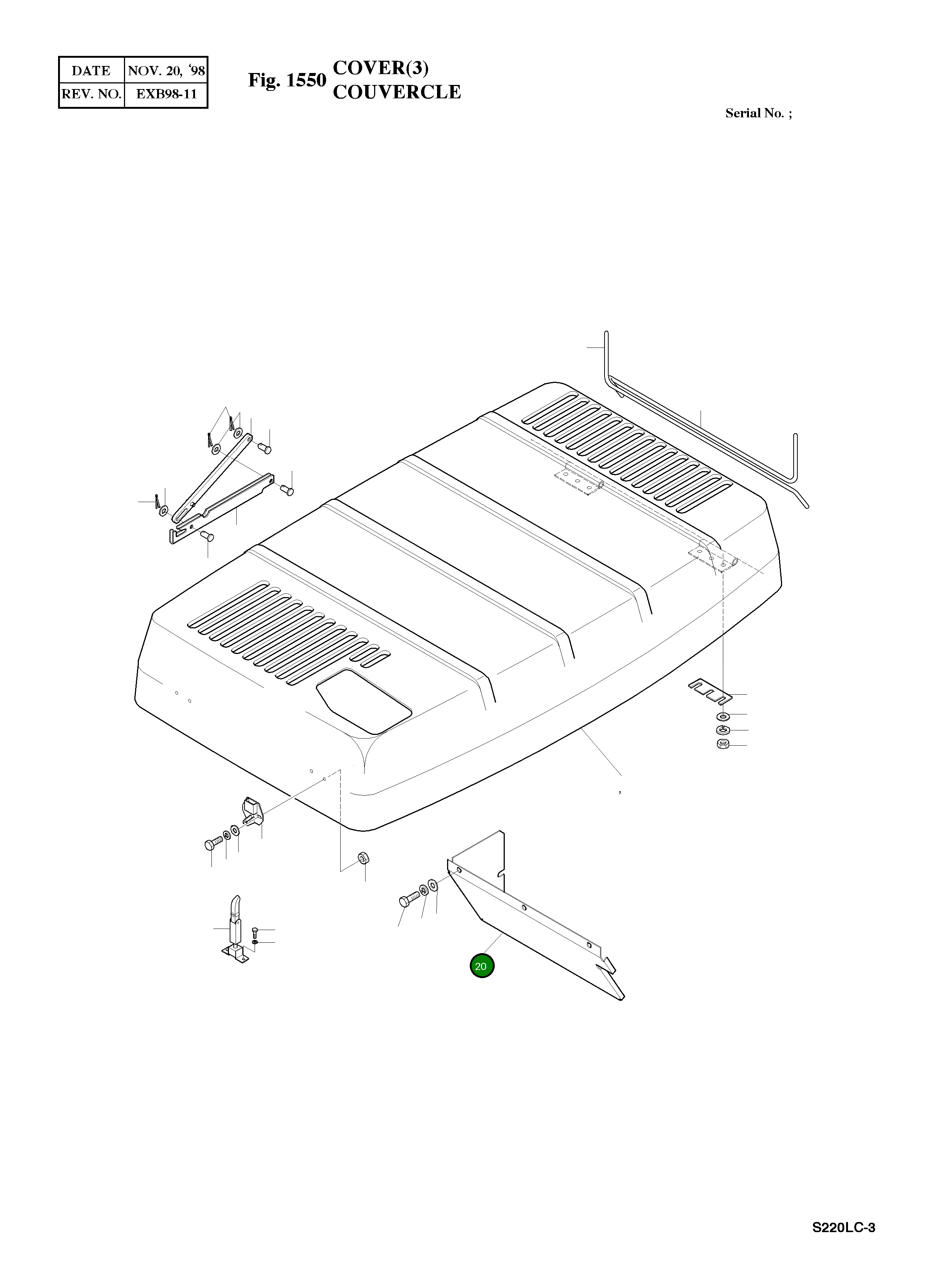 Крышка 2621-3203 Komatsu