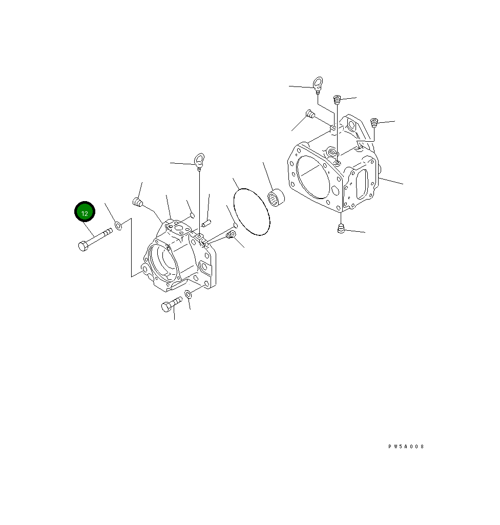 Болт 01011-61425 Komatsu