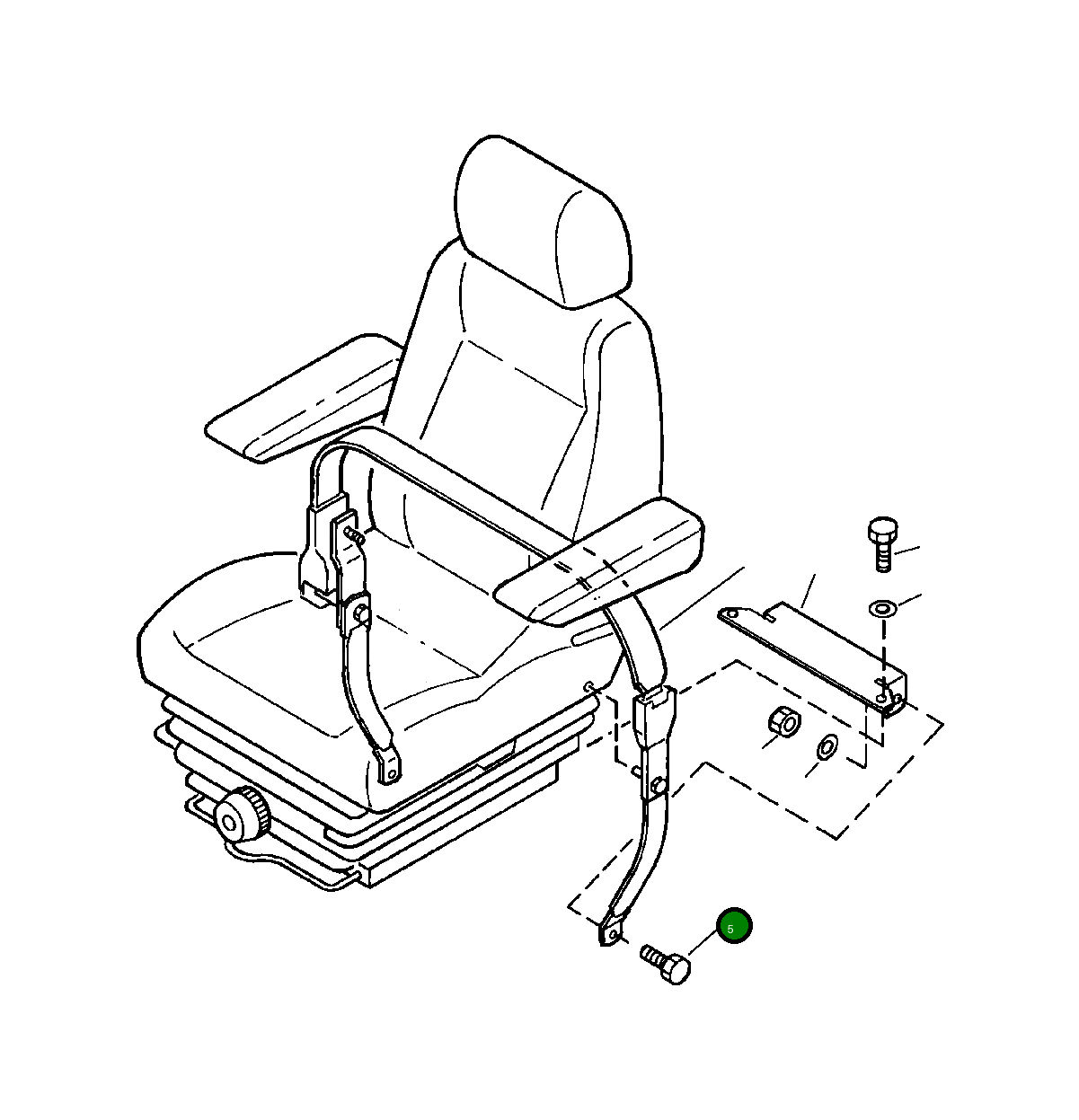 Болт 257 96 R1  Komatsu