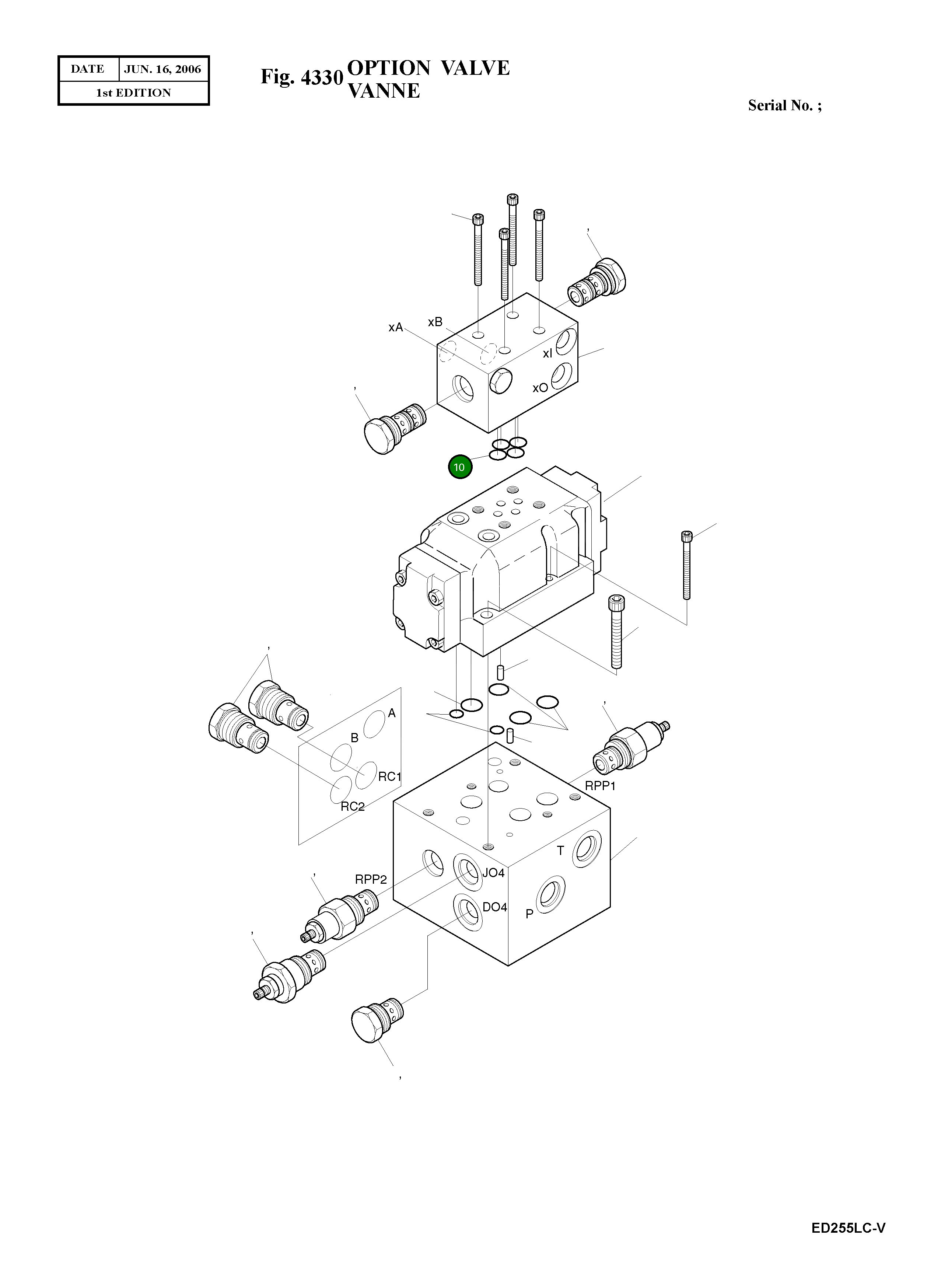 Кольцо уплотнительное (O-Ring) S8000091 Komatsu
