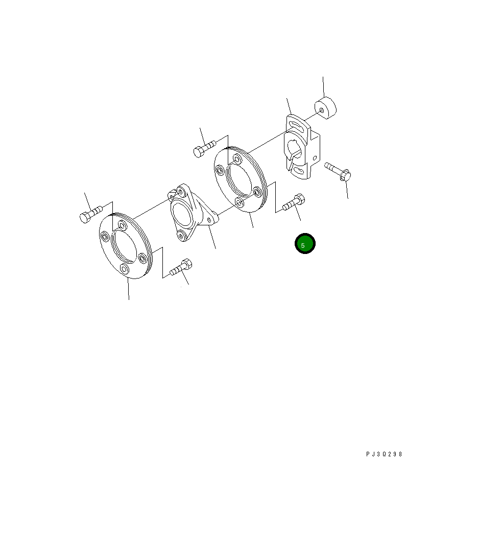Болт DK156634-3800 Komatsu