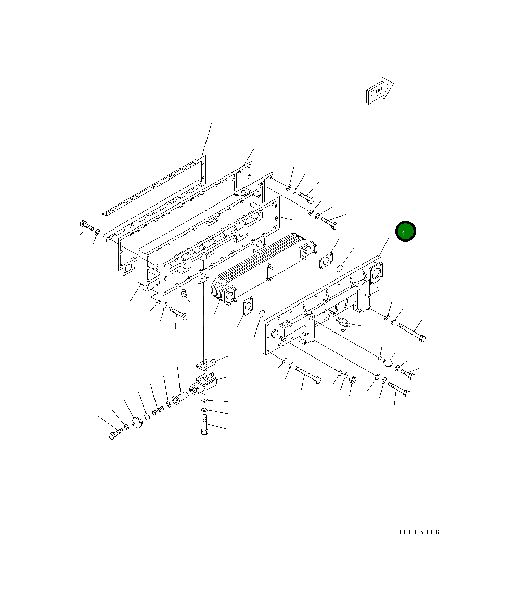 Крышка 6162-63-2271 Komatsu