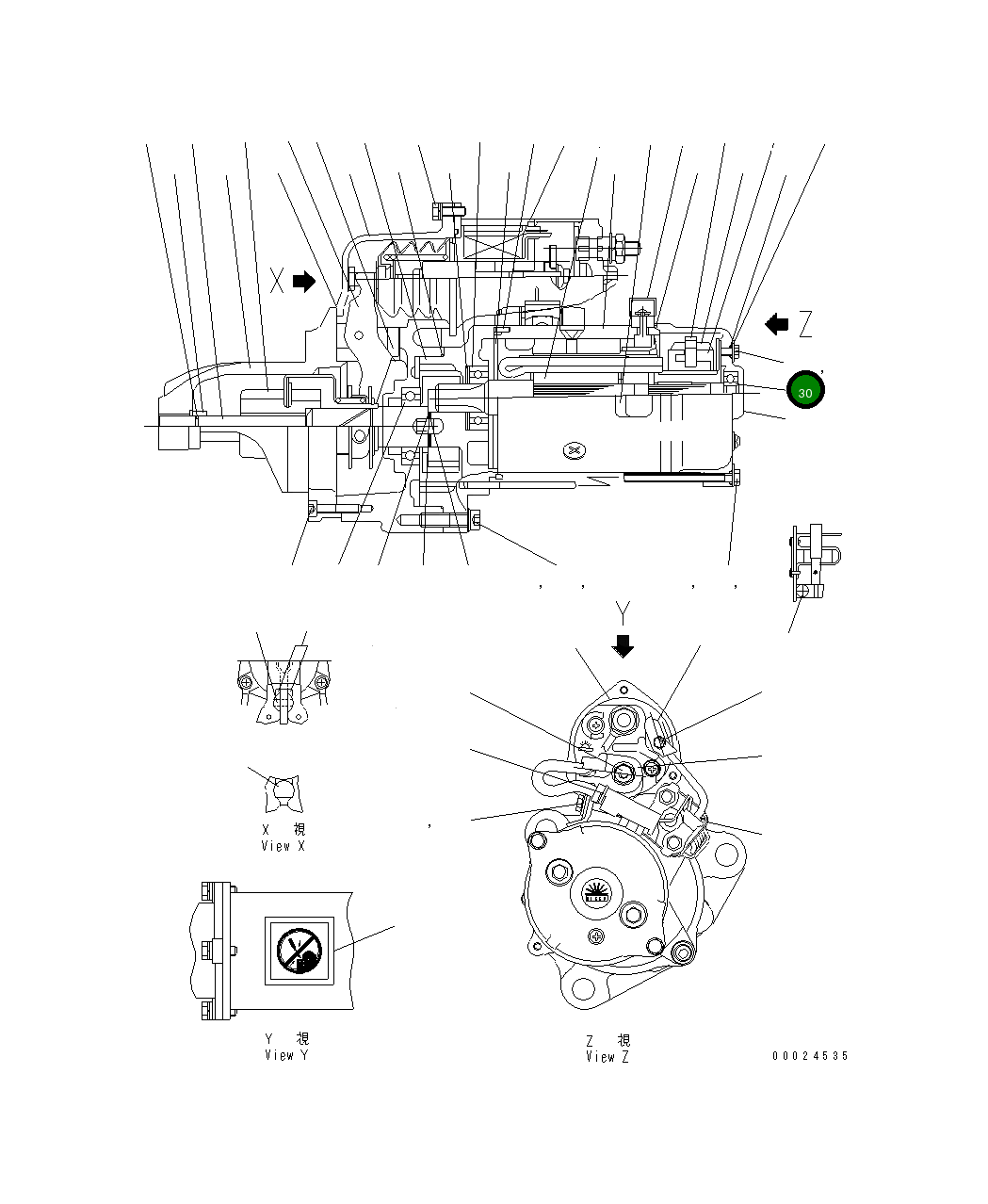 Болт KD0-09001-4580  Komatsu