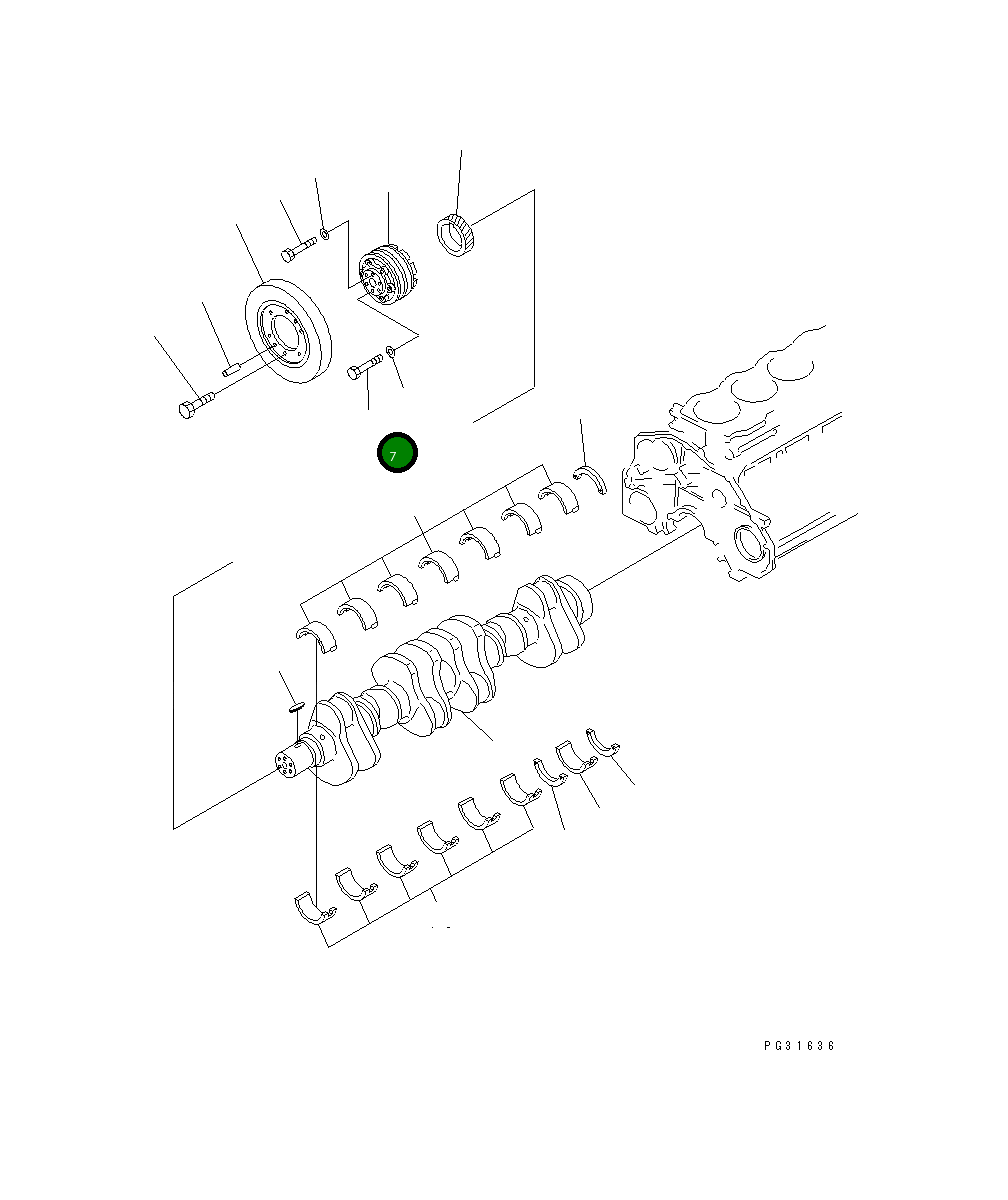 Болт 01051-51615 Komatsu