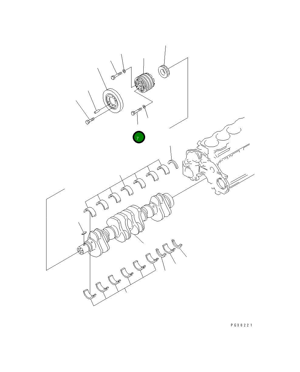 Болт 01051-51635 Komatsu