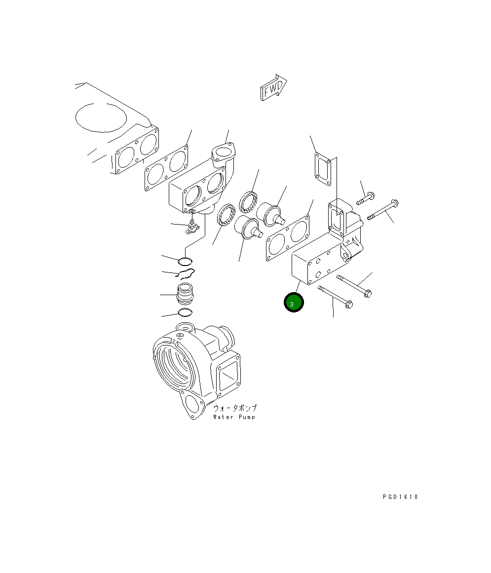 Крышка 6212-66-6420  Komatsu