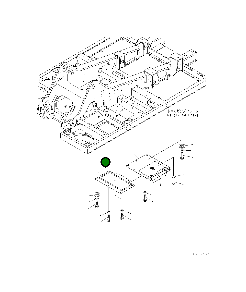 Крышка 21M-54-13181  Komatsu
